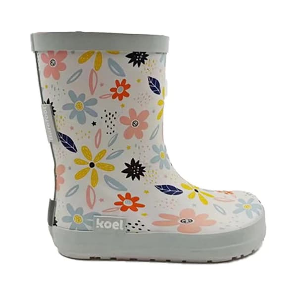 Детски обувки barefoot Koel Kid's Wellie Bare Multi Barefoot shoes - White Flowers