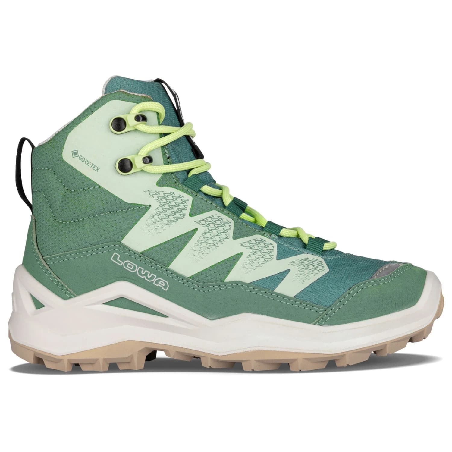 Детски туристически обувки Lowa Kid's Maddox Pro GTX Mid Walking boots - Smoke Green / Mint Green