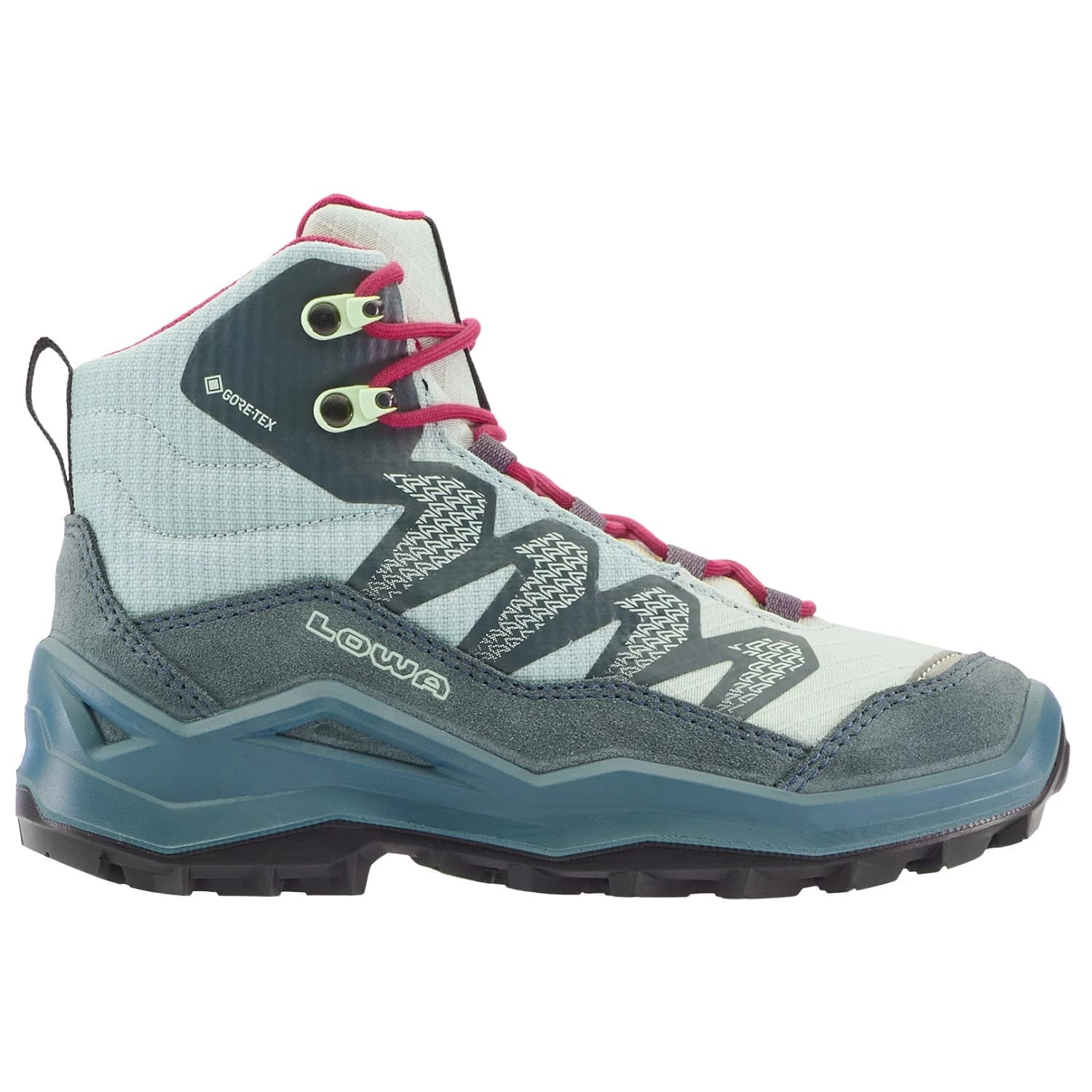 Детски туристически обувки Lowa Kid's Maddox Pro GTX Mid Walking boots - Petrol / Pink