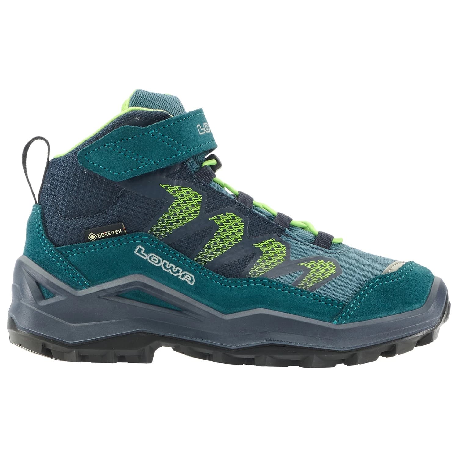 Детски туристически обувки Lowa Kid's Maddox Pro GTX Mid VC Walking boots - Petrol / Lime