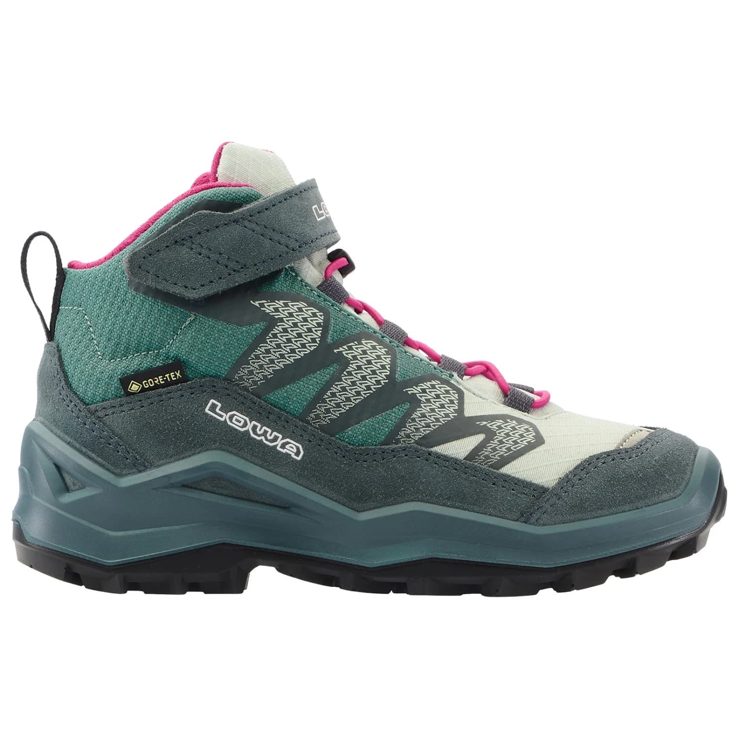 Детски туристически обувки Lowa Kid's Maddox Pro GTX Mid VC Walking boots - Petrol / Pink