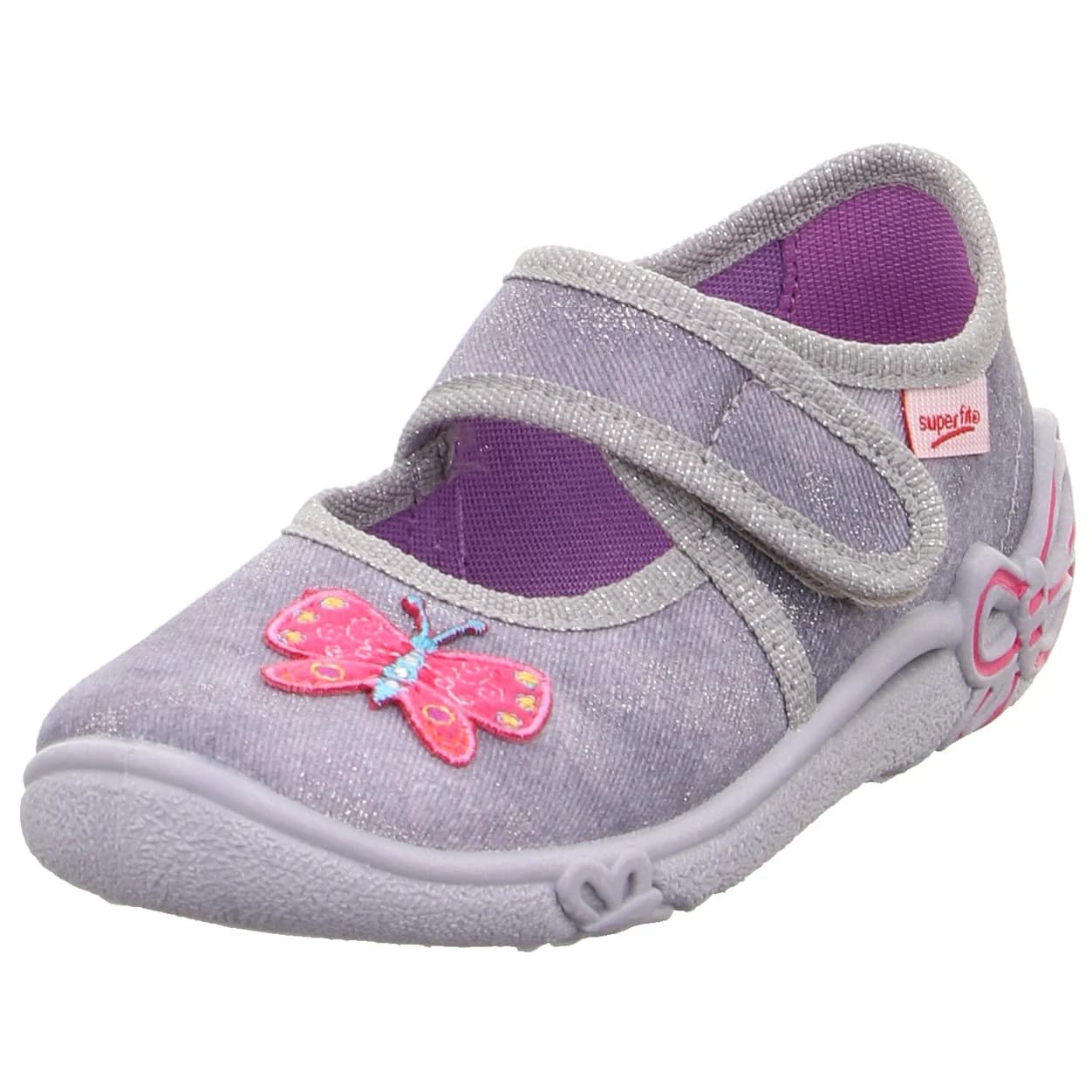 Детски пантофи Superfit Kid's Belinda House slippers - Hellgrau / Pink