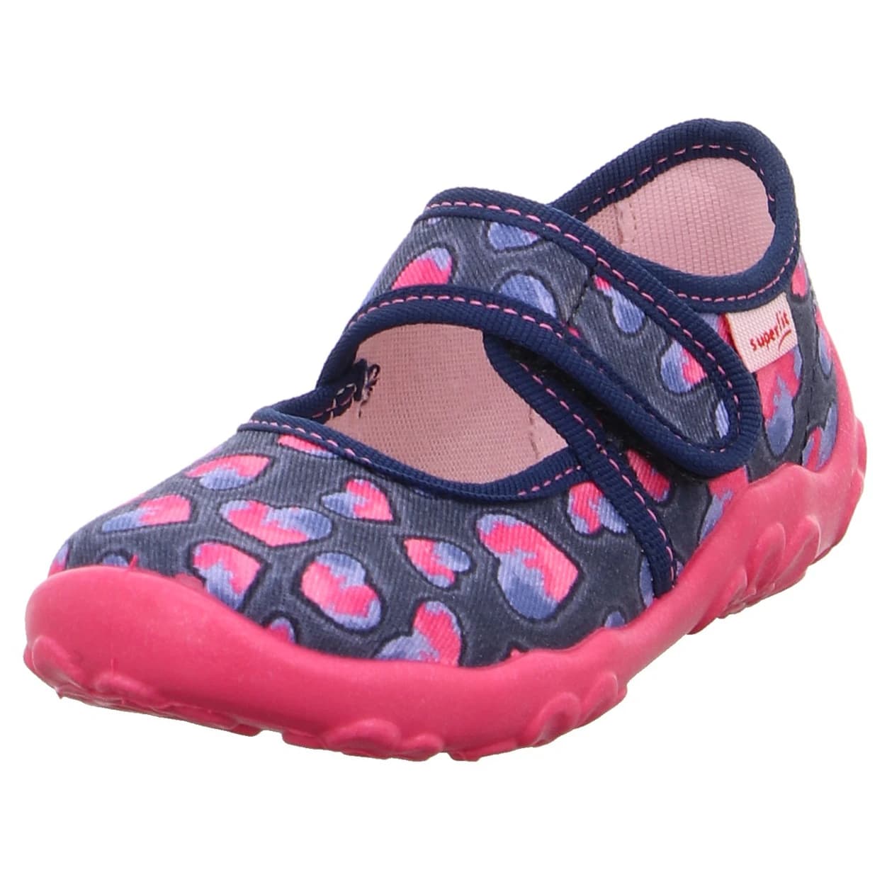 Детски пантофи Superfit Kid's Bonny C House slippers - Blau / Pink