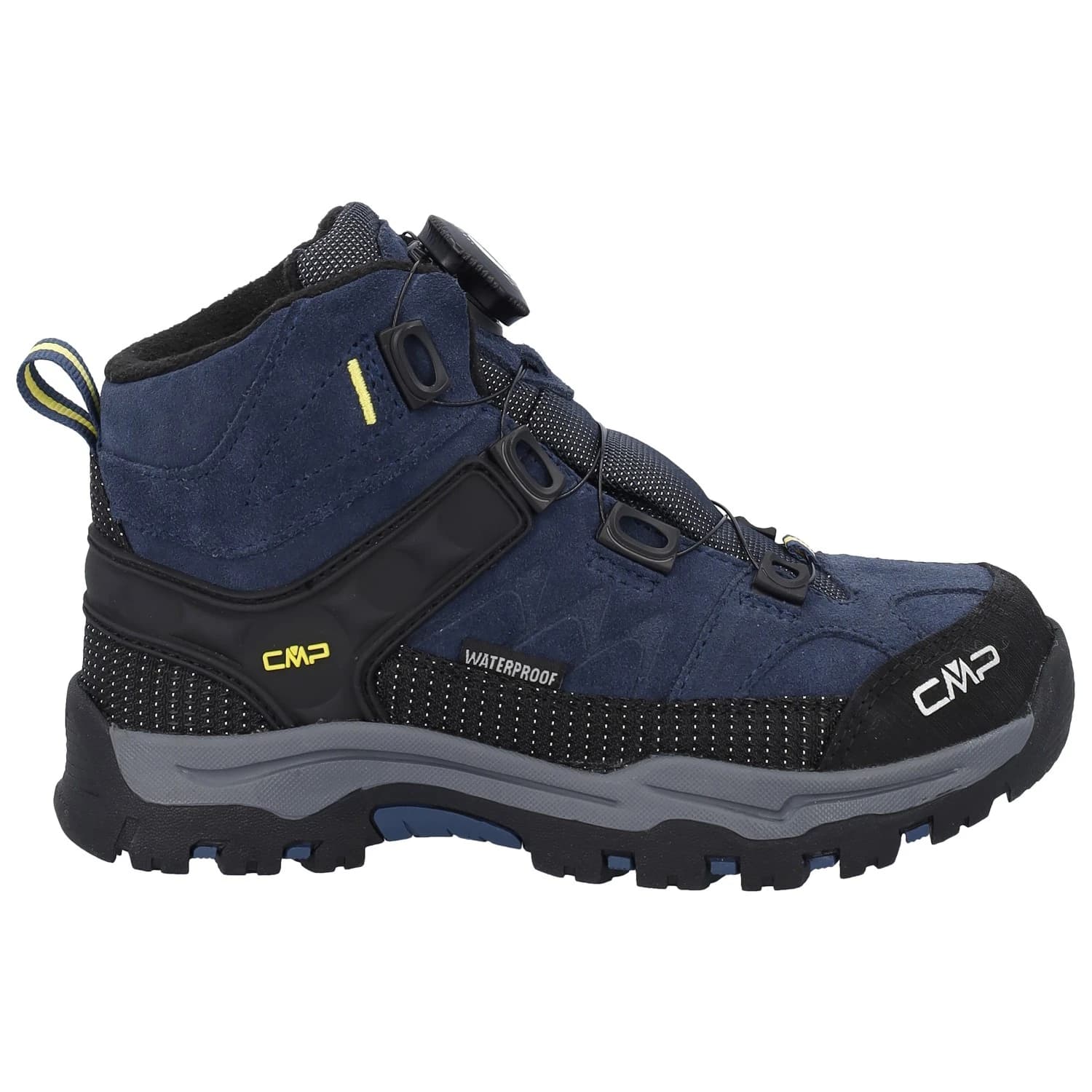 Детски зимни ботуши CMP Kid's Kiruna Mid Fitgo Fleece WP Winter boots - Blue Ink / Yellow