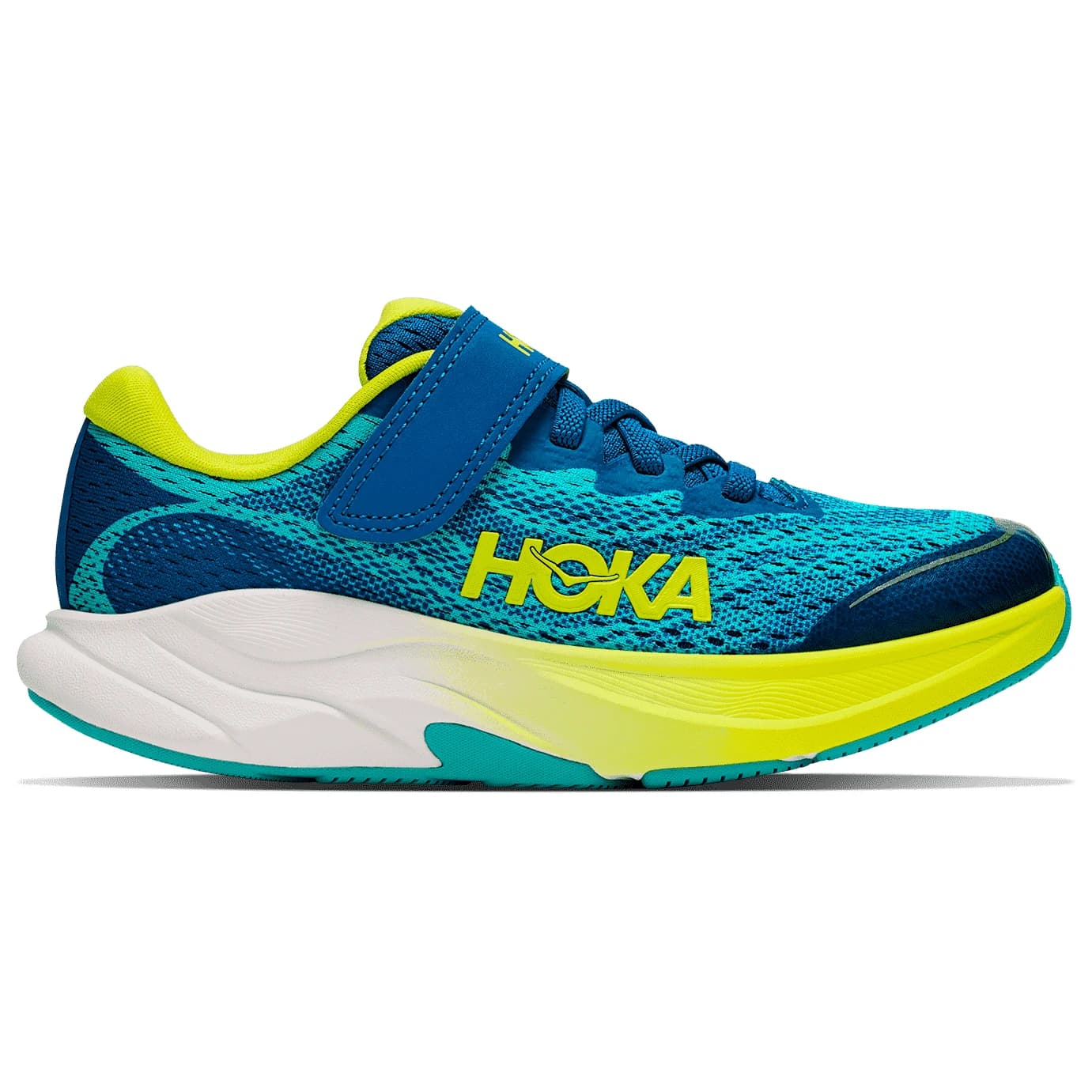 Детски маратонки HOKA Kid's Rincon 4 Little Running shoes - Electric Aqua / Neon Hoka Citrus