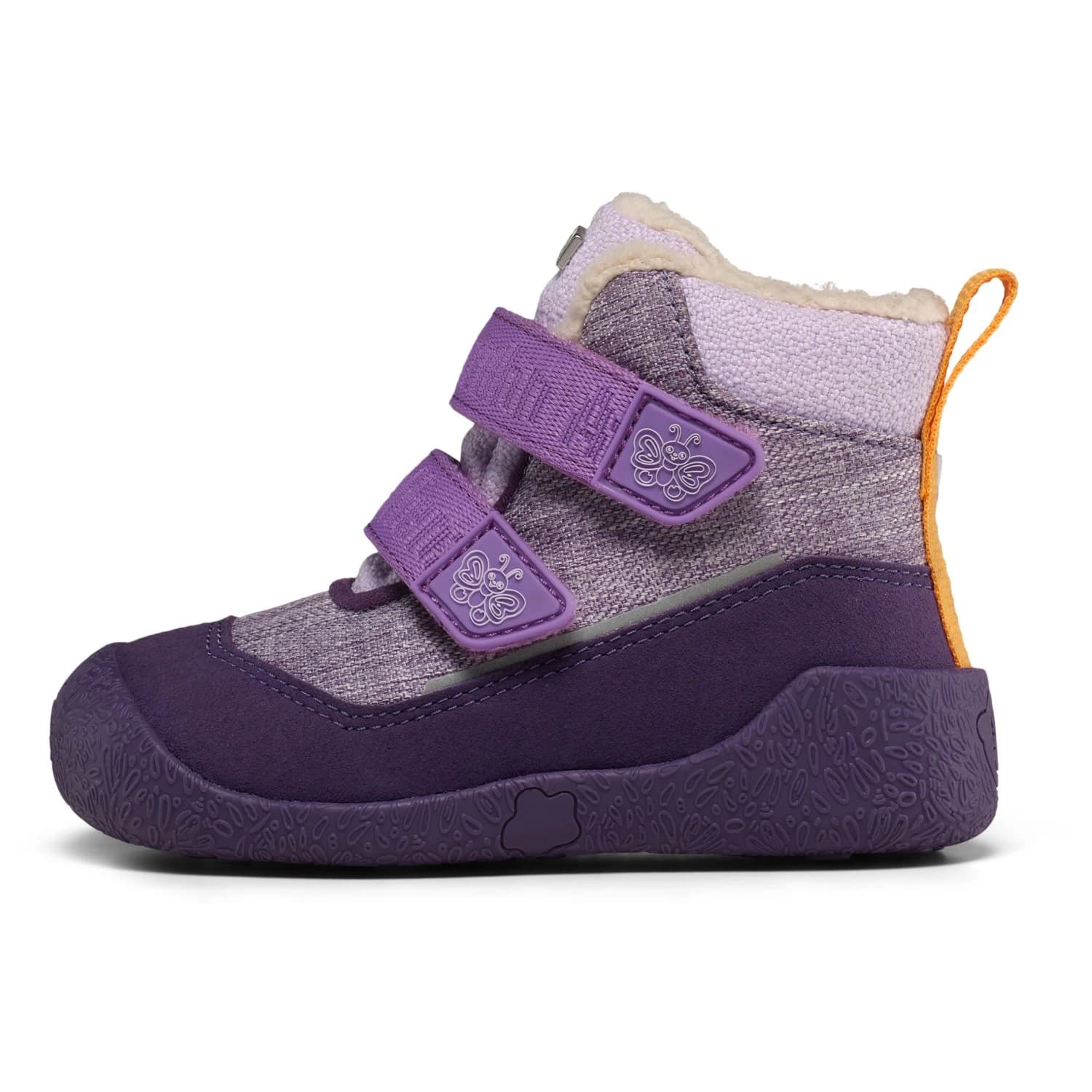 Детски зимни ботуши Affenzahn Kid's Lauflerner Winterstiefel Vegan Snuggy Winter boots - Butterfly / Purple