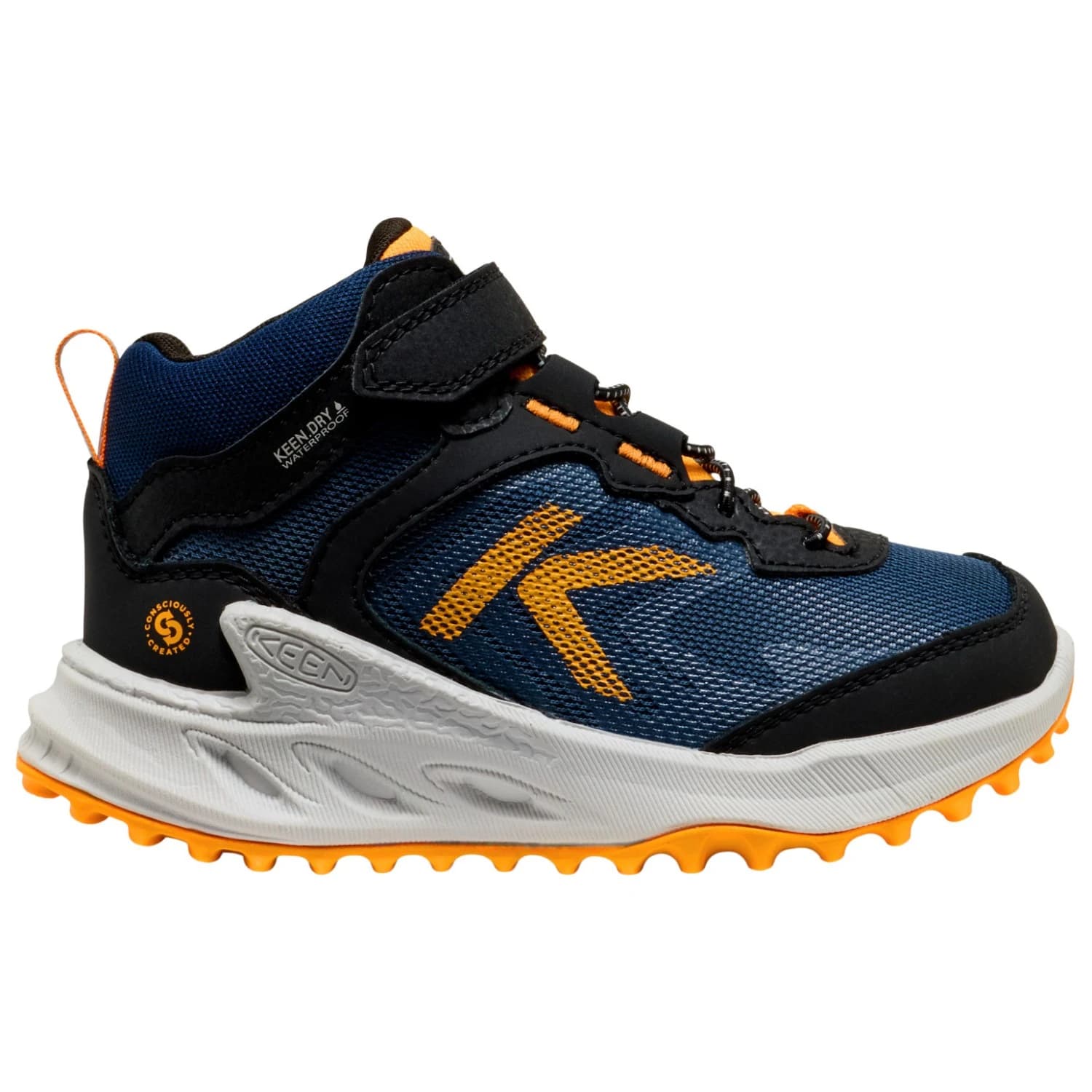 Детски туристически обувки Keen Kid's Zionic Mid WP Walking boots - Naval Academy / Bright Marigold