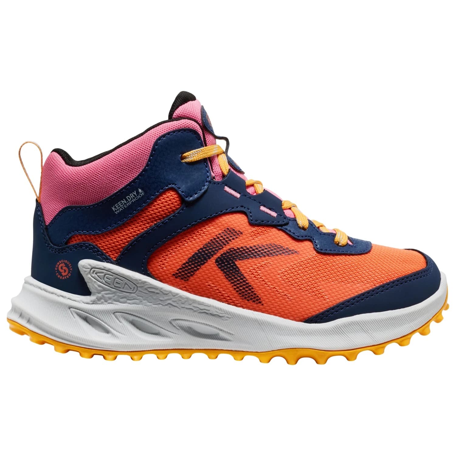 Туристически обувки Keen Youth Zionic Mid WP Walking boots - Naval Academy / Nasturtium