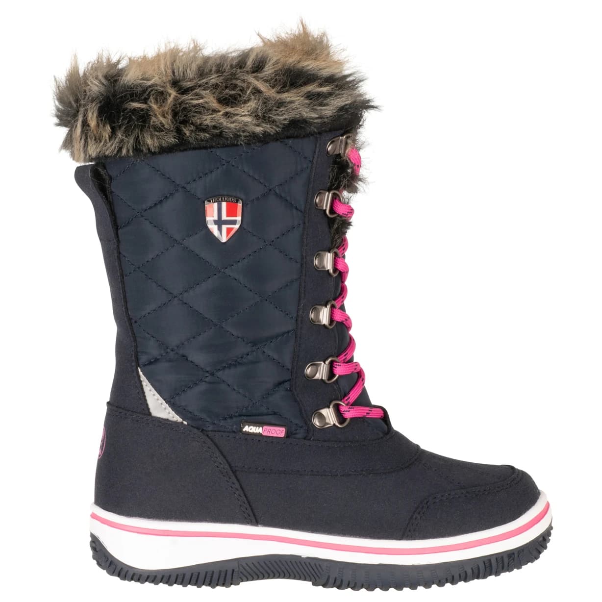 Детски зимни ботуши Trollkids Girl's Holmenkollen Snow Boots XT Winter boots - Navy / Magenta