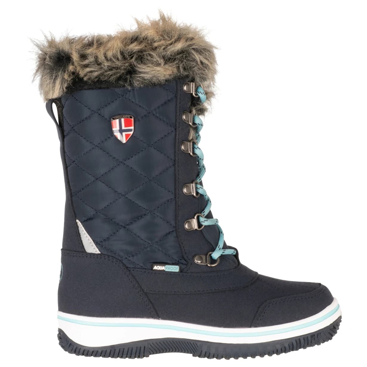 Детски зимни ботуши Trollkids Girl's Holmenkollen Snow Boots XT Winter boots - Navy / Mint