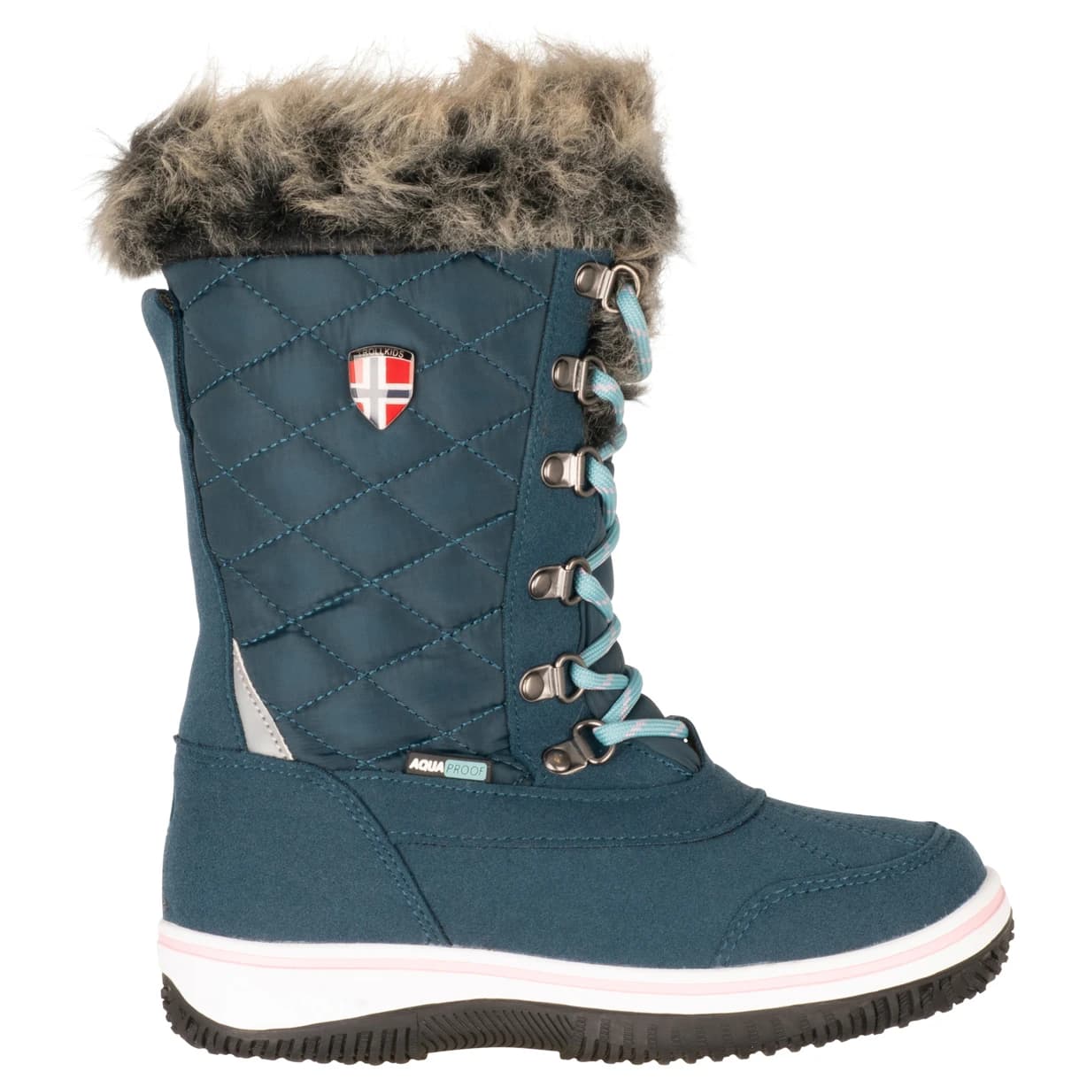 Детски зимни ботуши Trollkids Girl's Holmenkollen Snow Boots XT Winter boots - Teal / Aqua