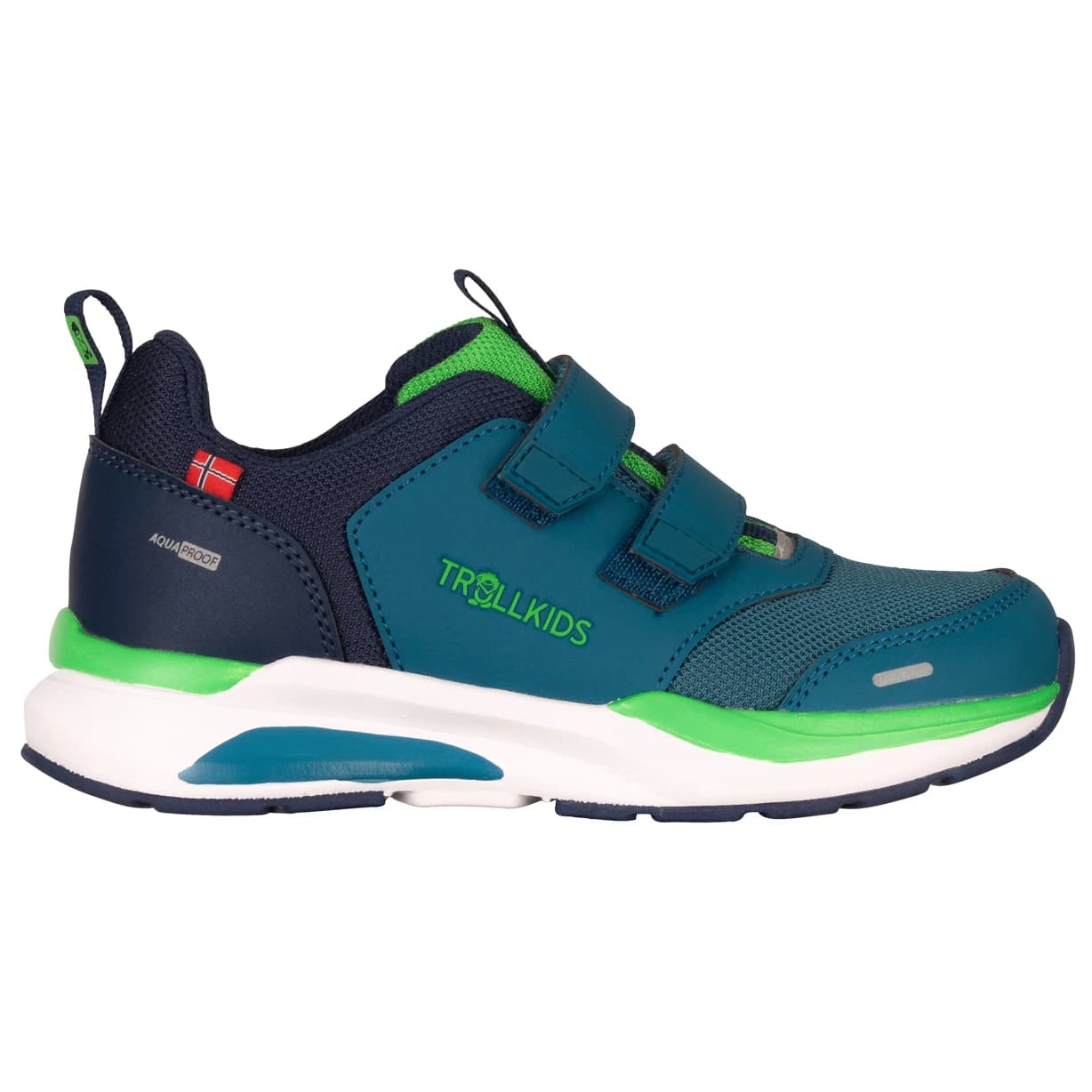 Детски ежедневни обувки Trollkids Kid's Flekkefjord Hiker Casual shoes - Dark Marine / Mystic Blue / Fresh Green