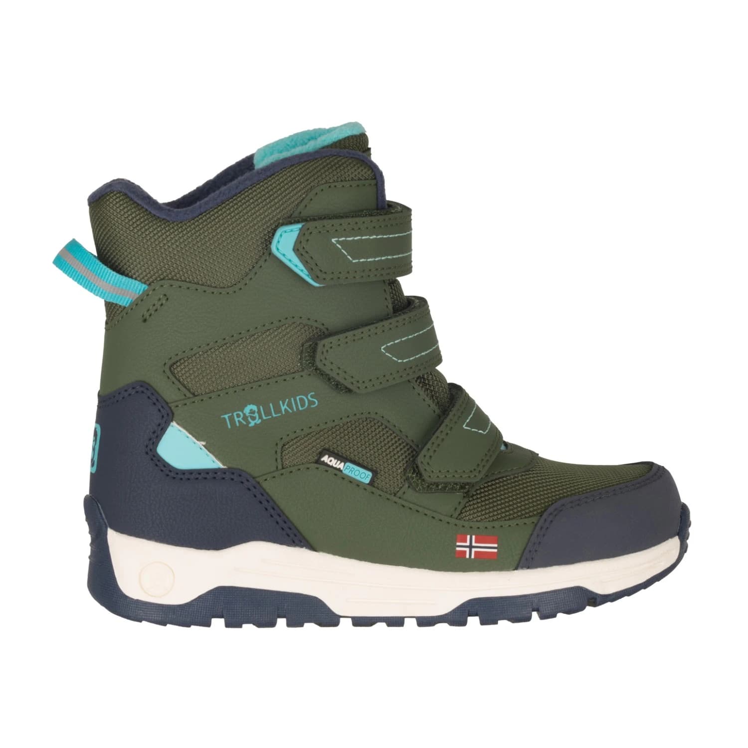 Детски зимни ботуши Trollkids Kid's Lofoten Winter Boots XTS Winter boots - Dusky Olive / Mystic Blue