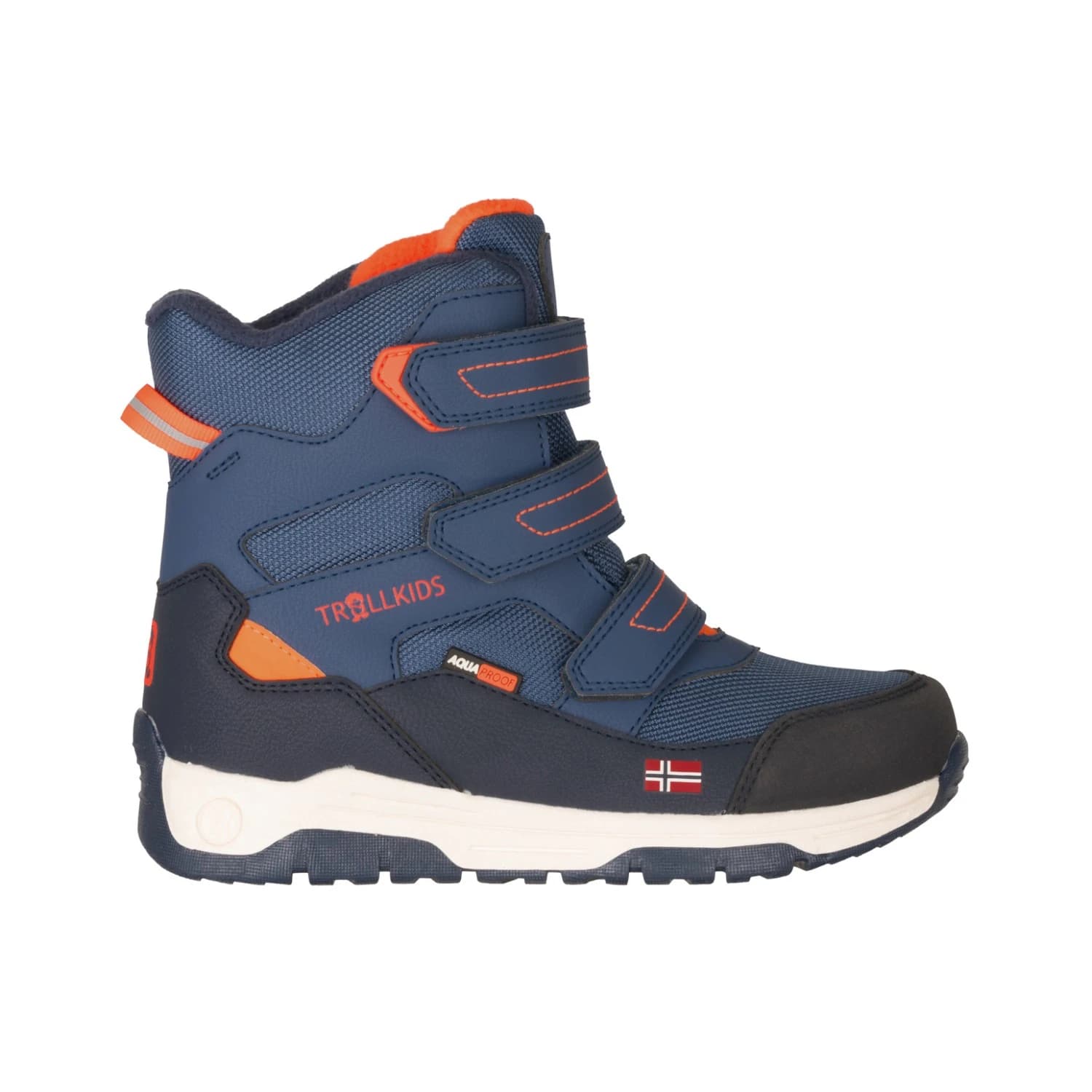 Детски зимни ботуши Trollkids Kid's Lofoten Winter Boots XTS Winter boots - Nordic Blue / Flame Orange