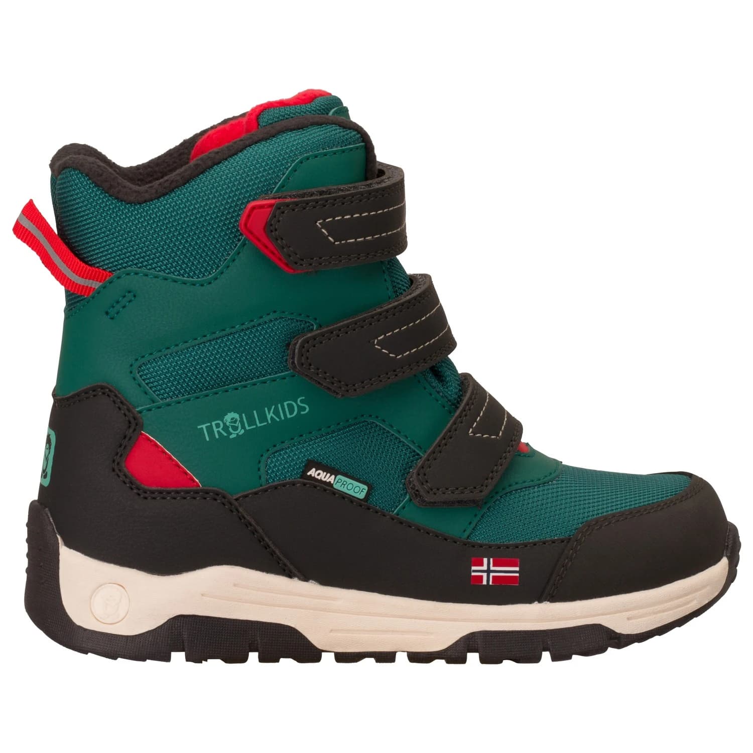 Детски зимни ботуши Trollkids Kid's Lofoten Winter Boots XTS Winter boots - Dark Cyan / Black / Chili Red / Aqua Mint