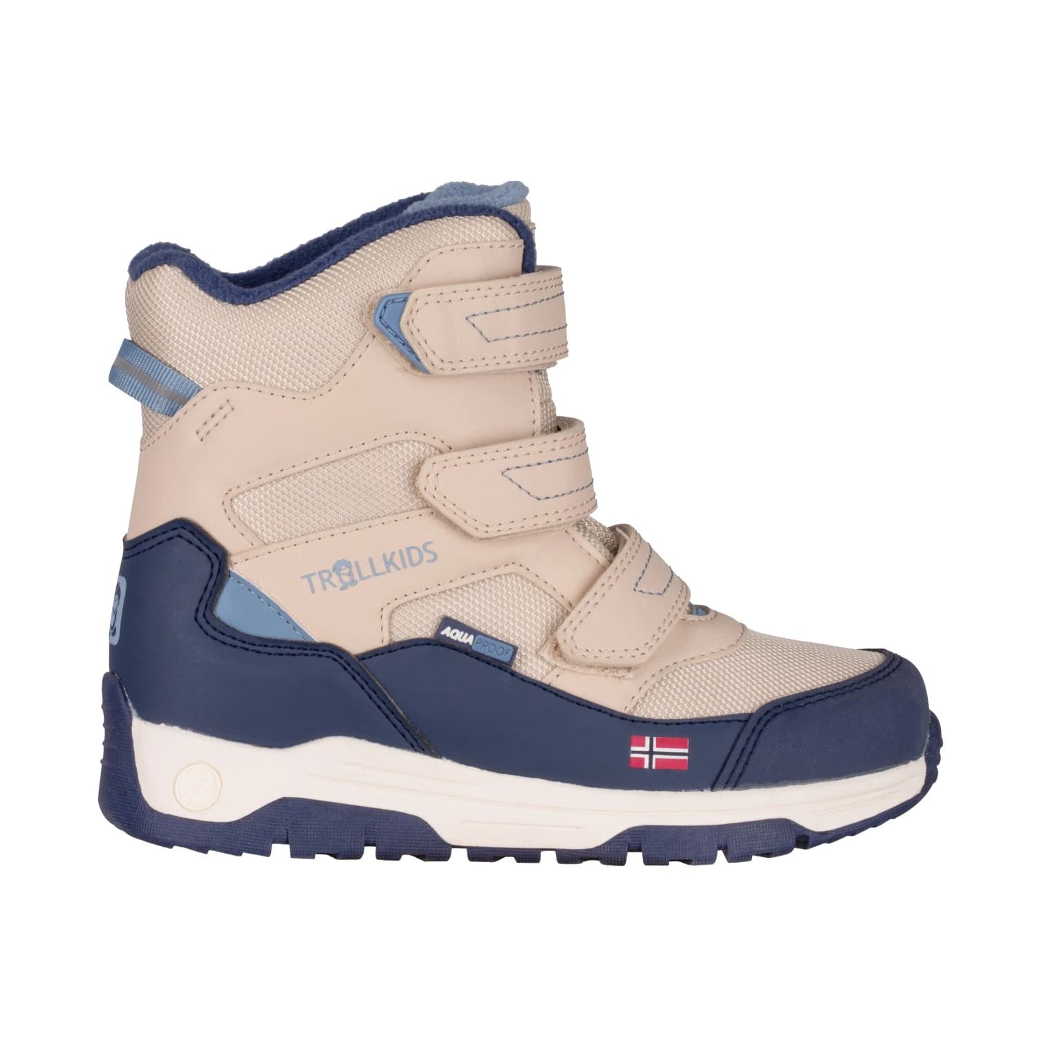 Детски зимни ботуши Trollkids Kid's Lofoten Winter Boots XTS Winter boots - Sandstone / Mystic Blue / Shadow Blue