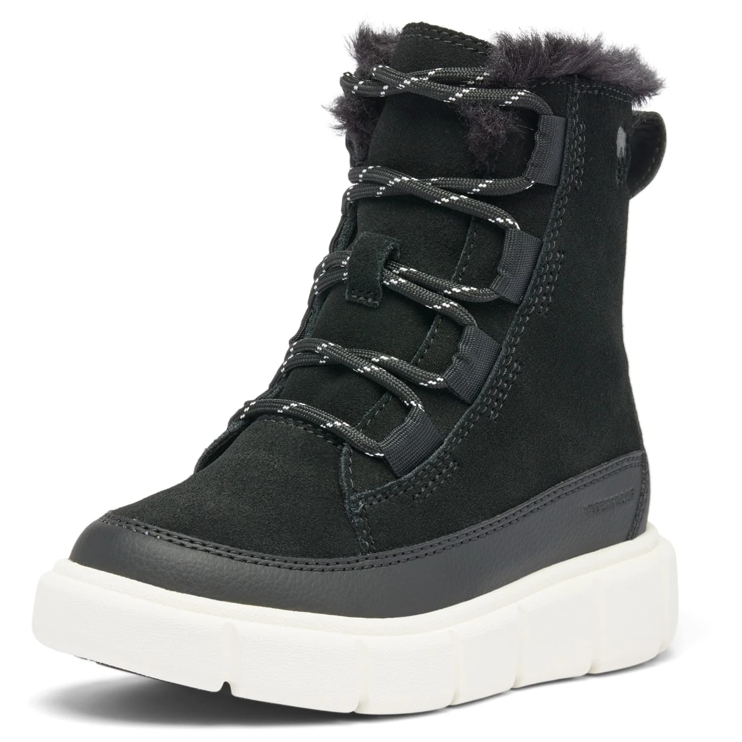 Детски зимни ботуши Sorel Kid's Sorel Explorer III Lace WP Winter boots - Black / Sea Salt