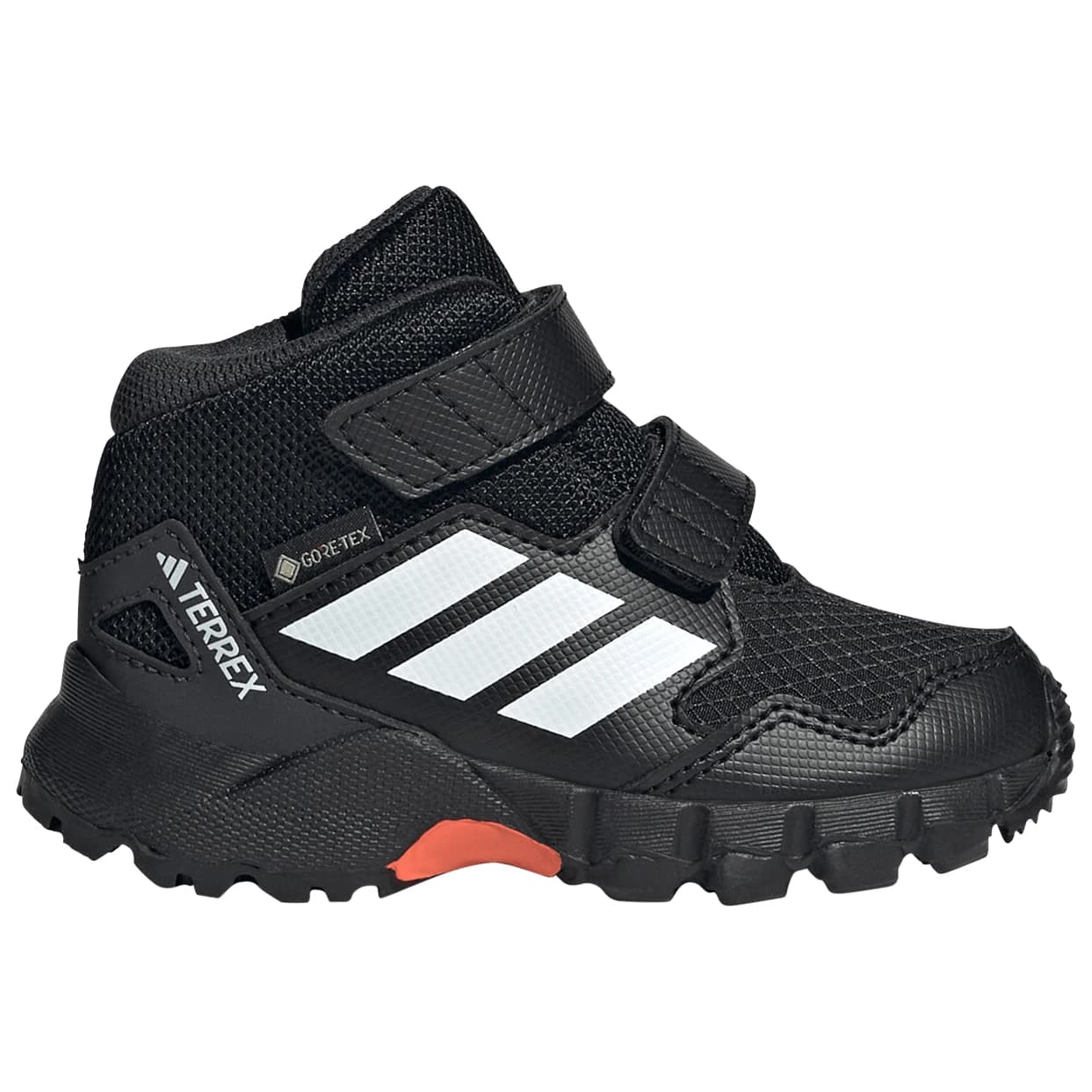 Детски туристически обувки adidas Terrex Small Kid's Terrex Skychaser Mid GORE-TEX Walking boots - Core Black / Ftwr White / Semi Impact Orange