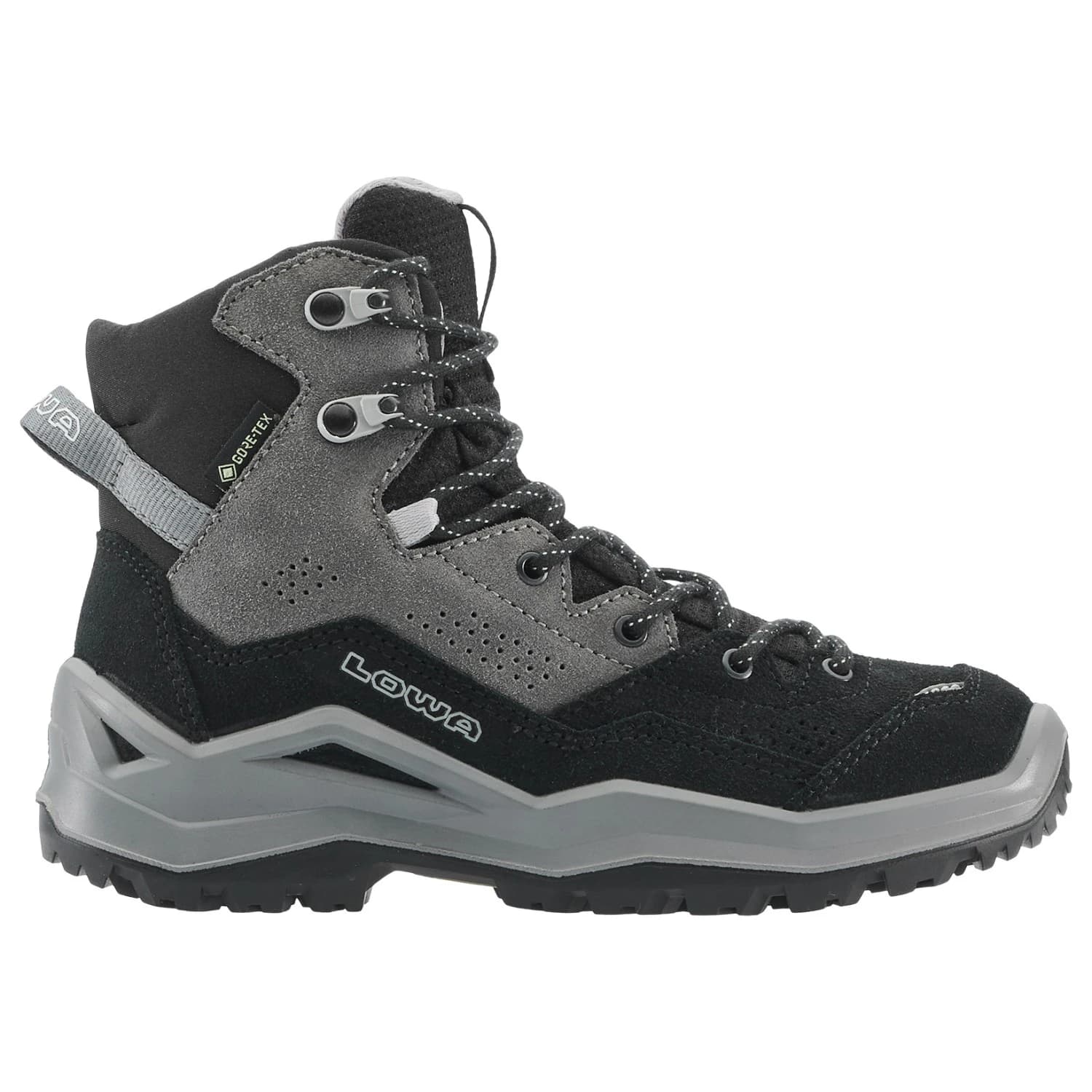Детски туристически обувки Lowa Kid's Wandax GTX Mid Walking boots - Black / Grey