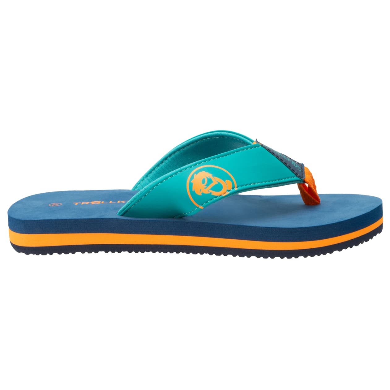 Детски сандали Trollkids Kid's Haukland Beach Sandal - Madeira Blue / Lagoon Green / Sahara Sunset