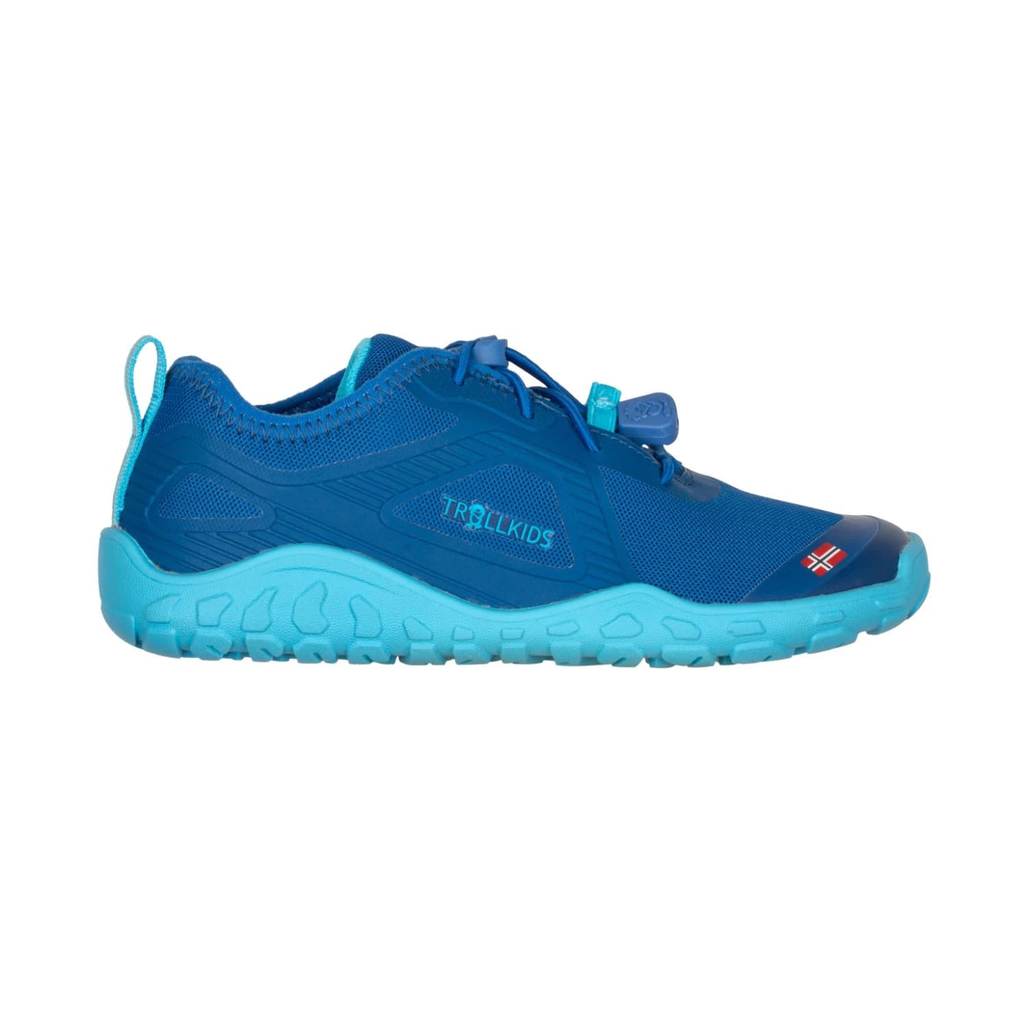 Детски обувки barefoot Trollkids Kid's Skanden Barefoot Hiker Barefoot shoes - Alpine Blue(Dark Indigo