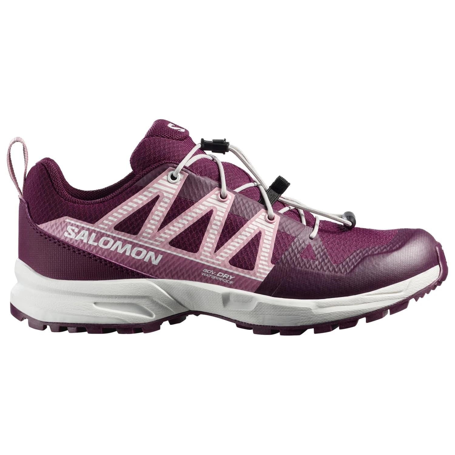 Детски мултиспорт обувки Salomon Kid's Outscape Waterproof J Multisport shoes - Winter Bloom / Dawn Pink / White