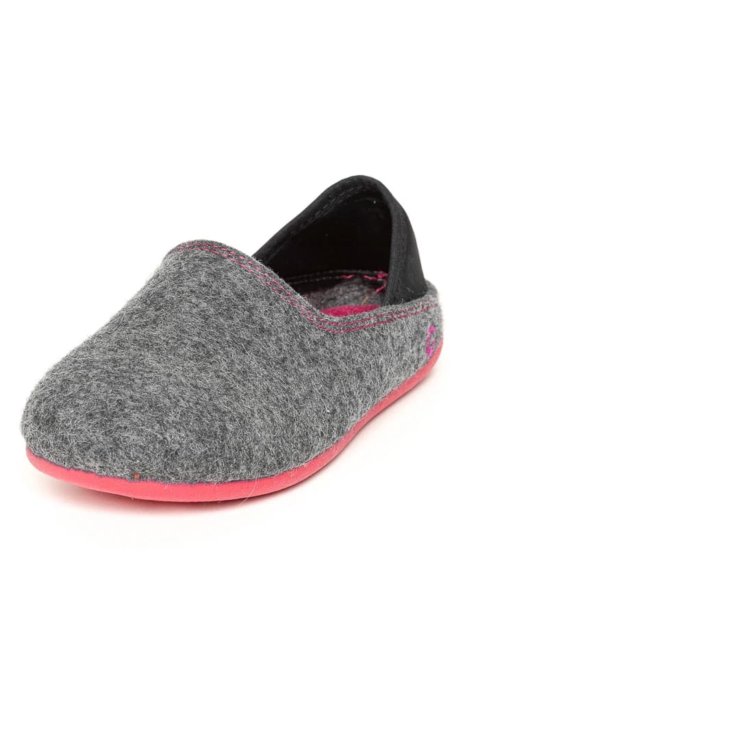 Детски пантофи Gottstein Kid's Wool Slip-On House slippers - Anthrazit / Raspberry