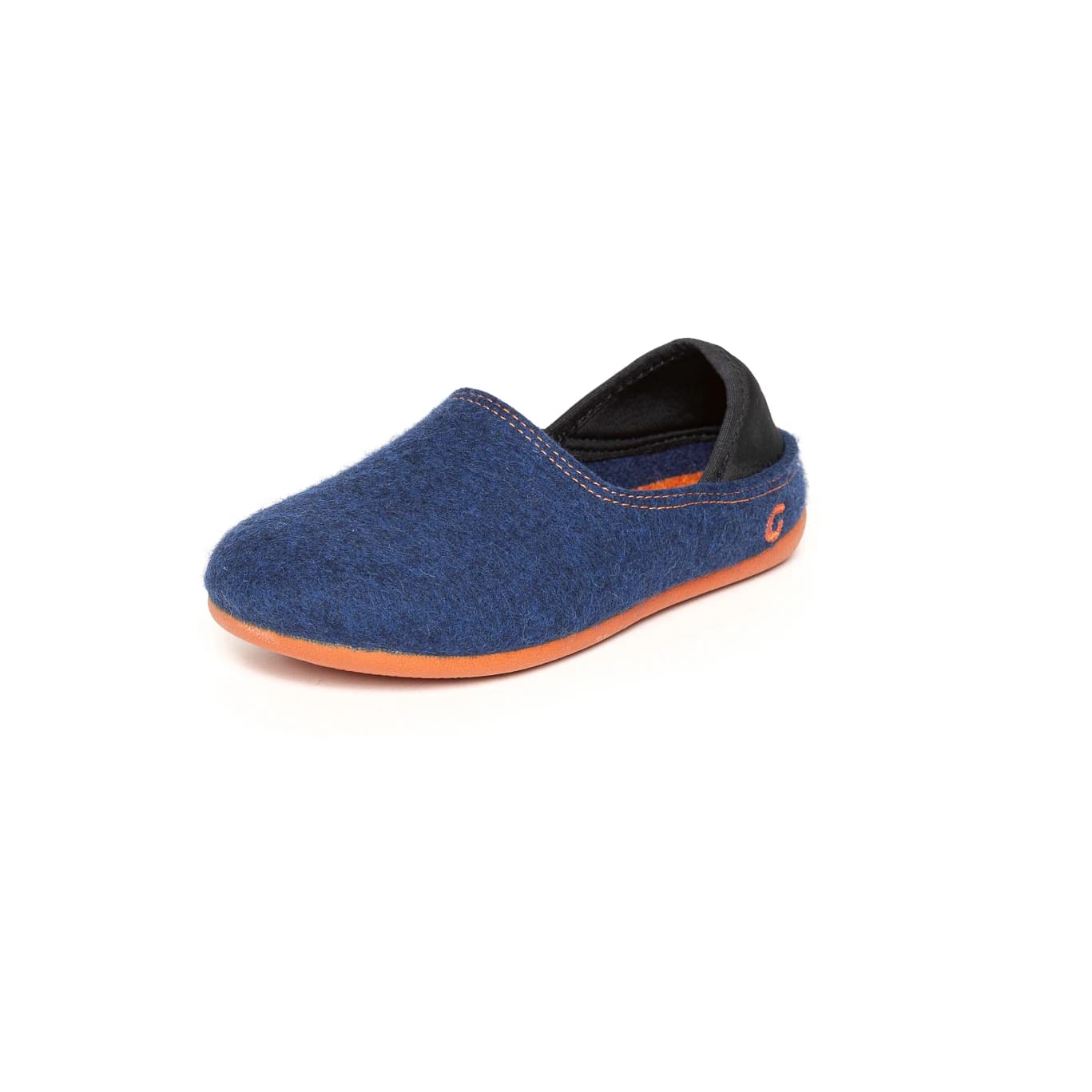 Детски пантофи Gottstein Kid's Wool Slip-On House slippers - Midnight / Orange