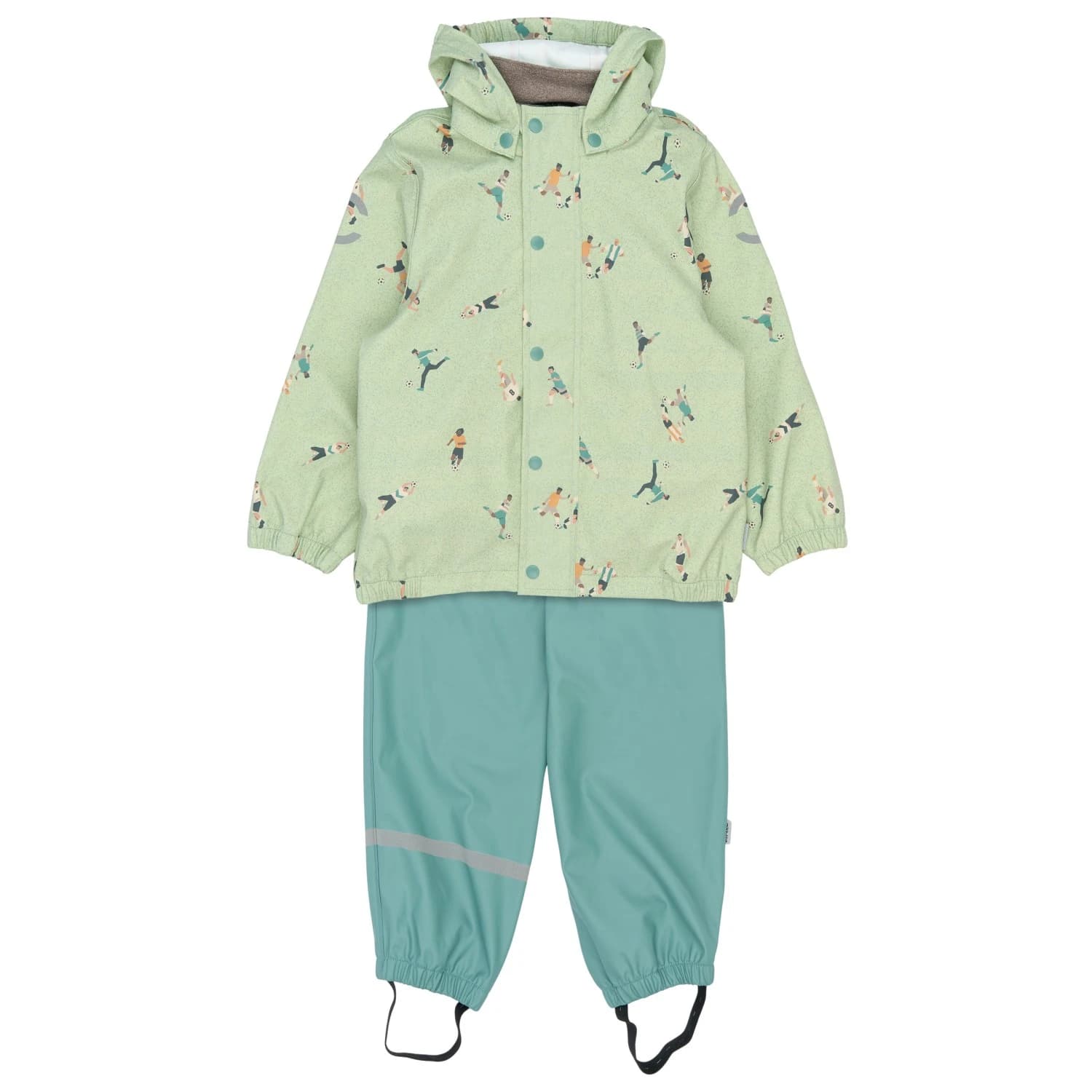 Детска грейка Mikk-Line Kid's PU Rain Set AOP with Suspenders 104 Overall - Soccer AOP