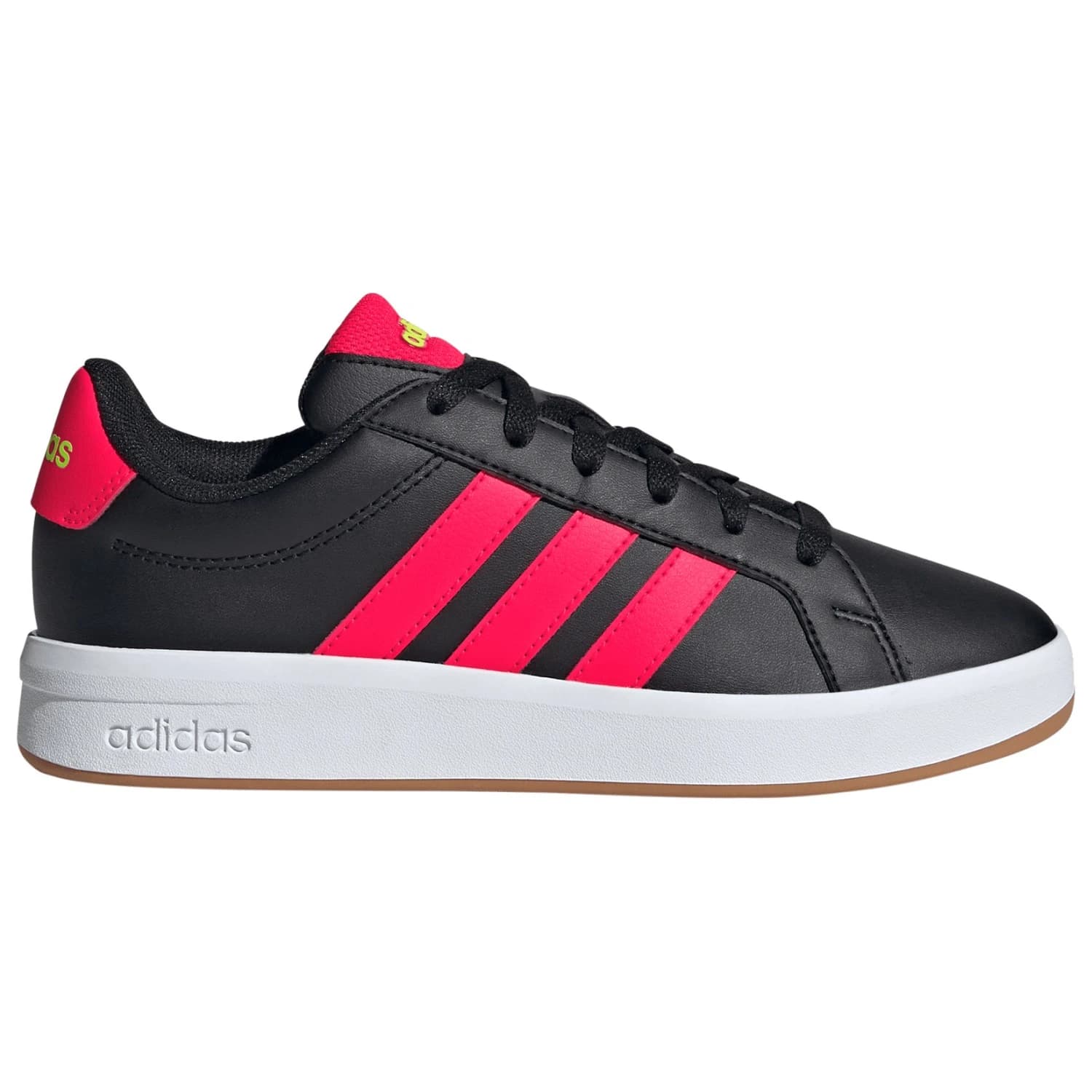 Маратонки adidas Junior's Grand Court 3.0 Sneakers - Core Black / Lucid Red / Lucid Lemon