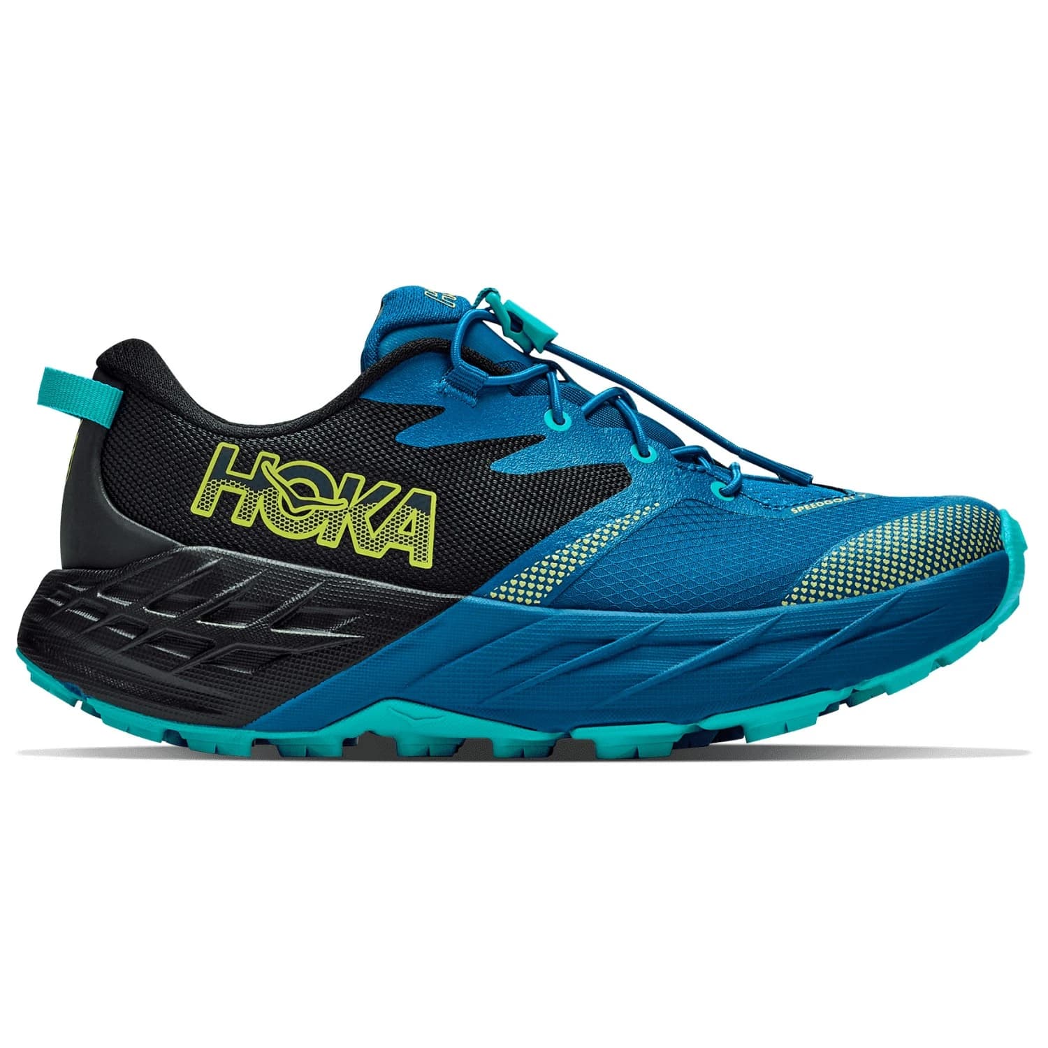 Детски маратонки HOKA Kid's Speedgoat 7 Trail running shoes - Black / Night Glow Blue
