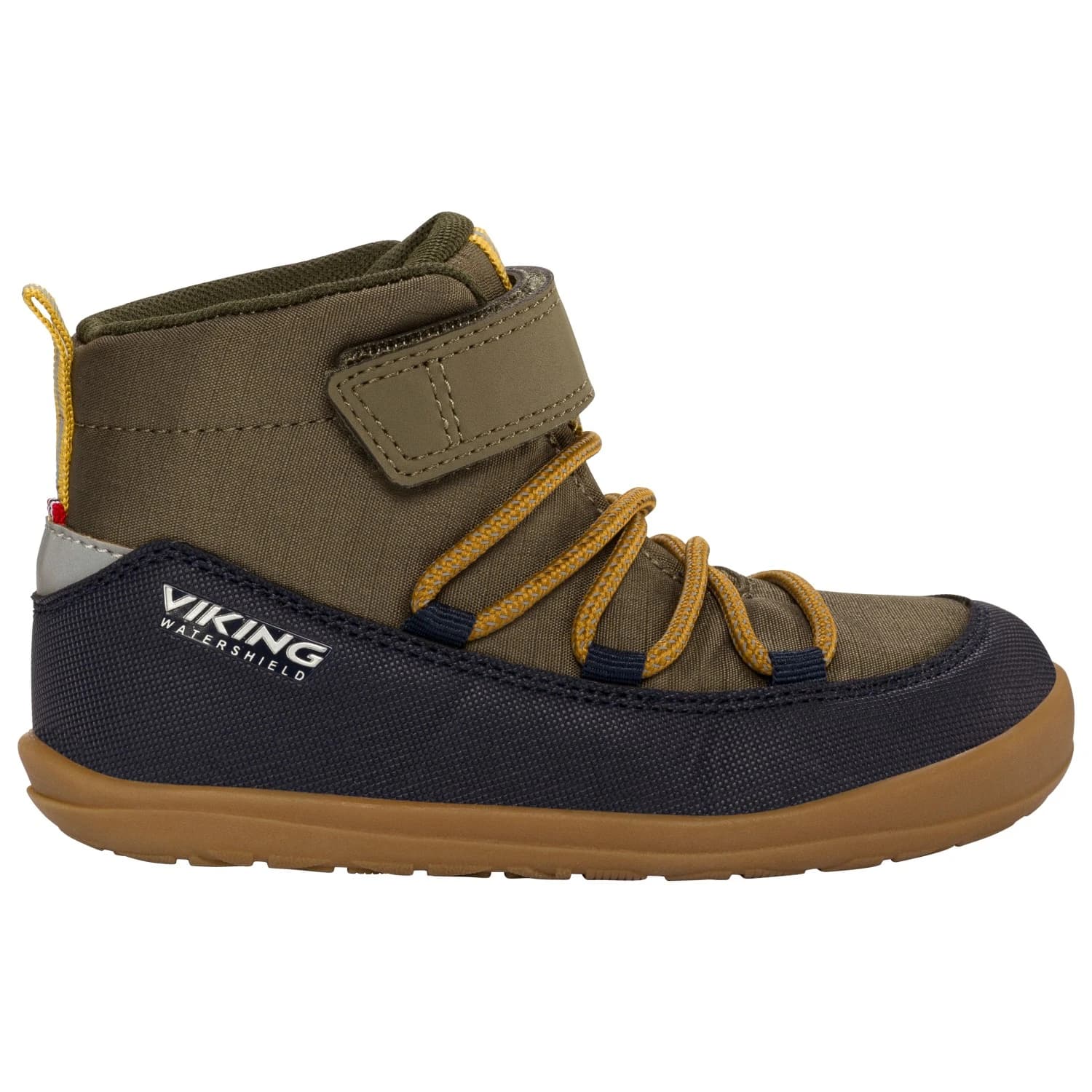 Детски обувки barefoot Viking Kid's Birch Barefoot Mid WP 1V Barefoot shoes - Navy / Olive