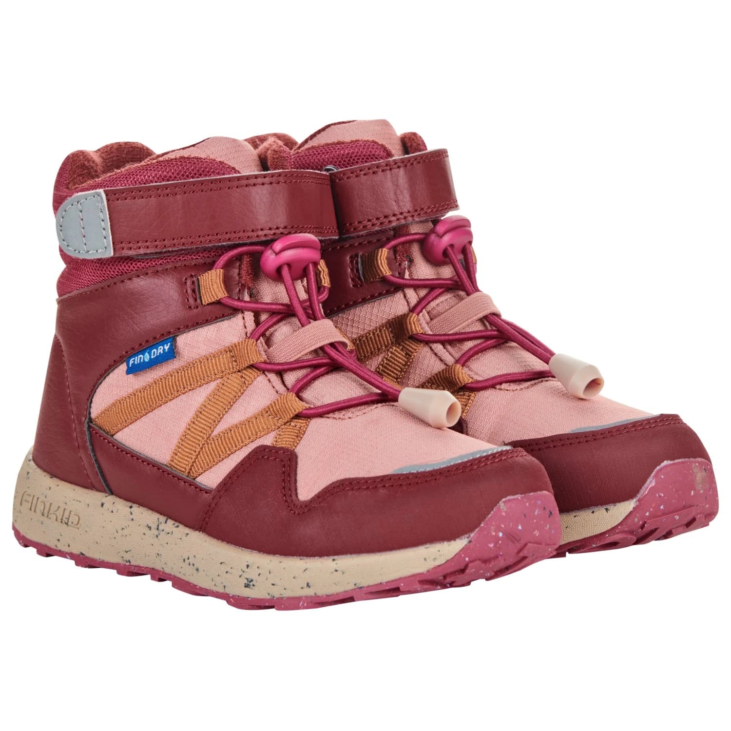 Детски зимни ботуши Finkid Kid's Lammikko Winter boots - Peach / Cranberry