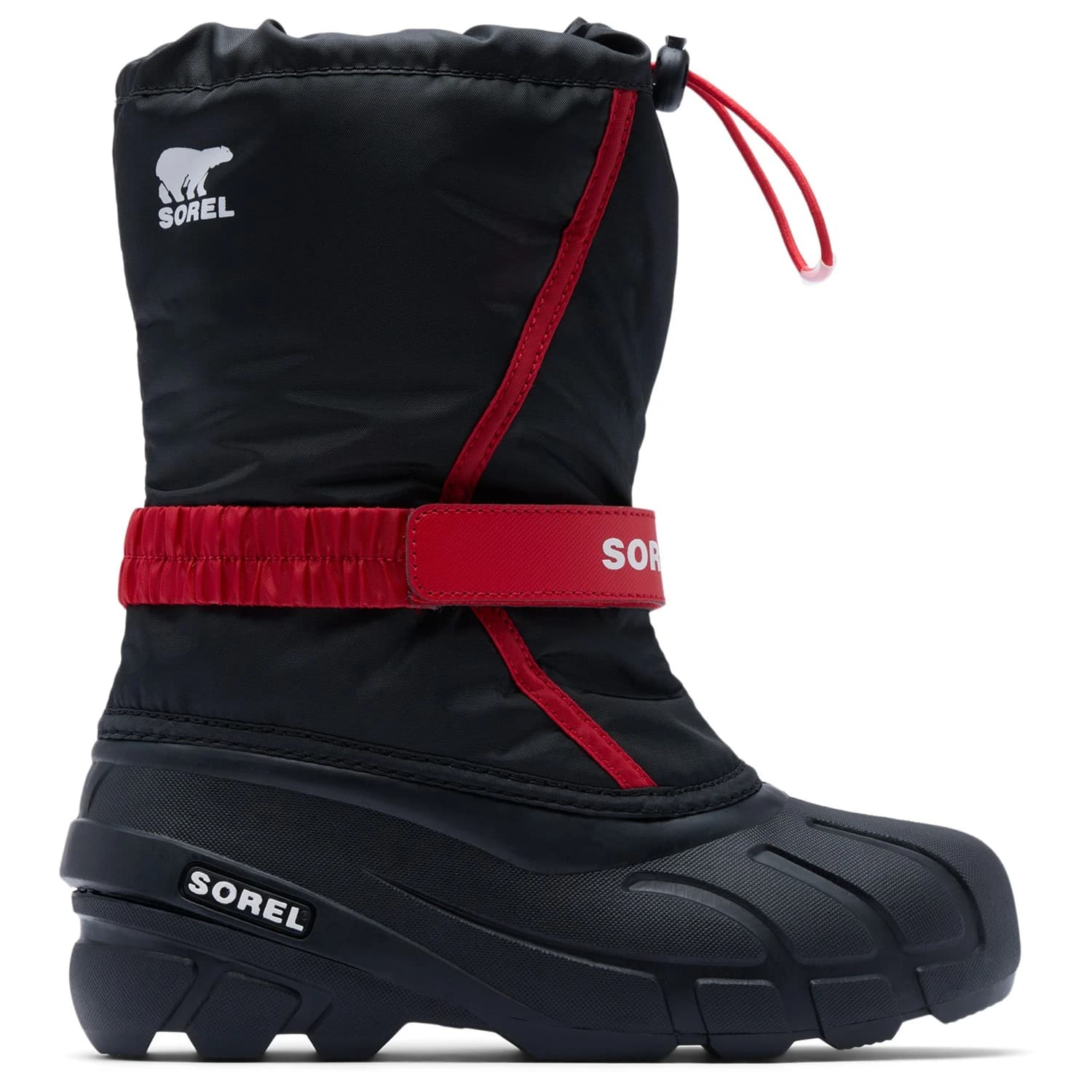 Детски зимни ботуши Sorel Kid's Little Flurry Boot Winter boots - Black / Bright Red