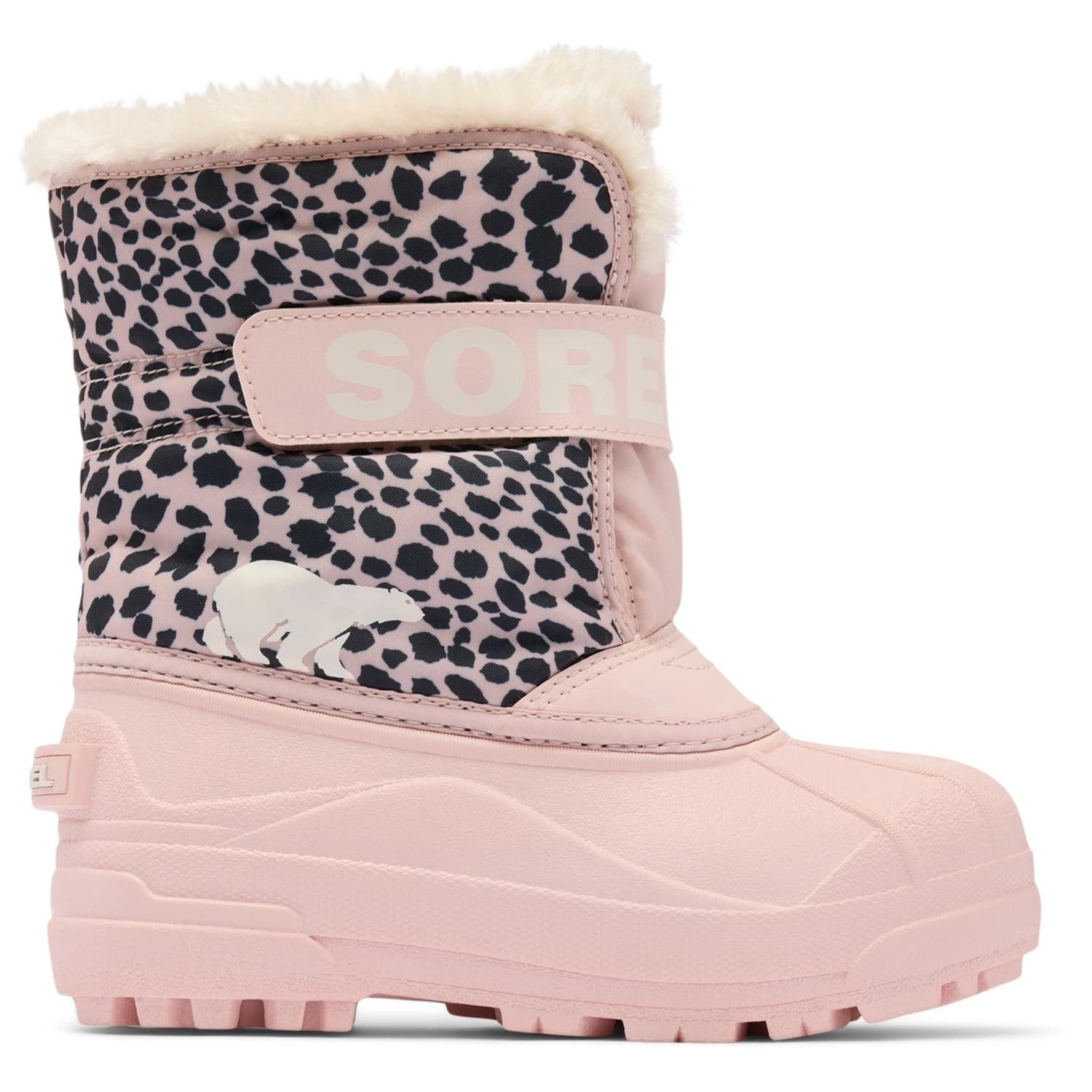 Детски зимни ботуши Sorel Kid's Little Snow Commander Winter boots - Pink Salt / Pink Salt