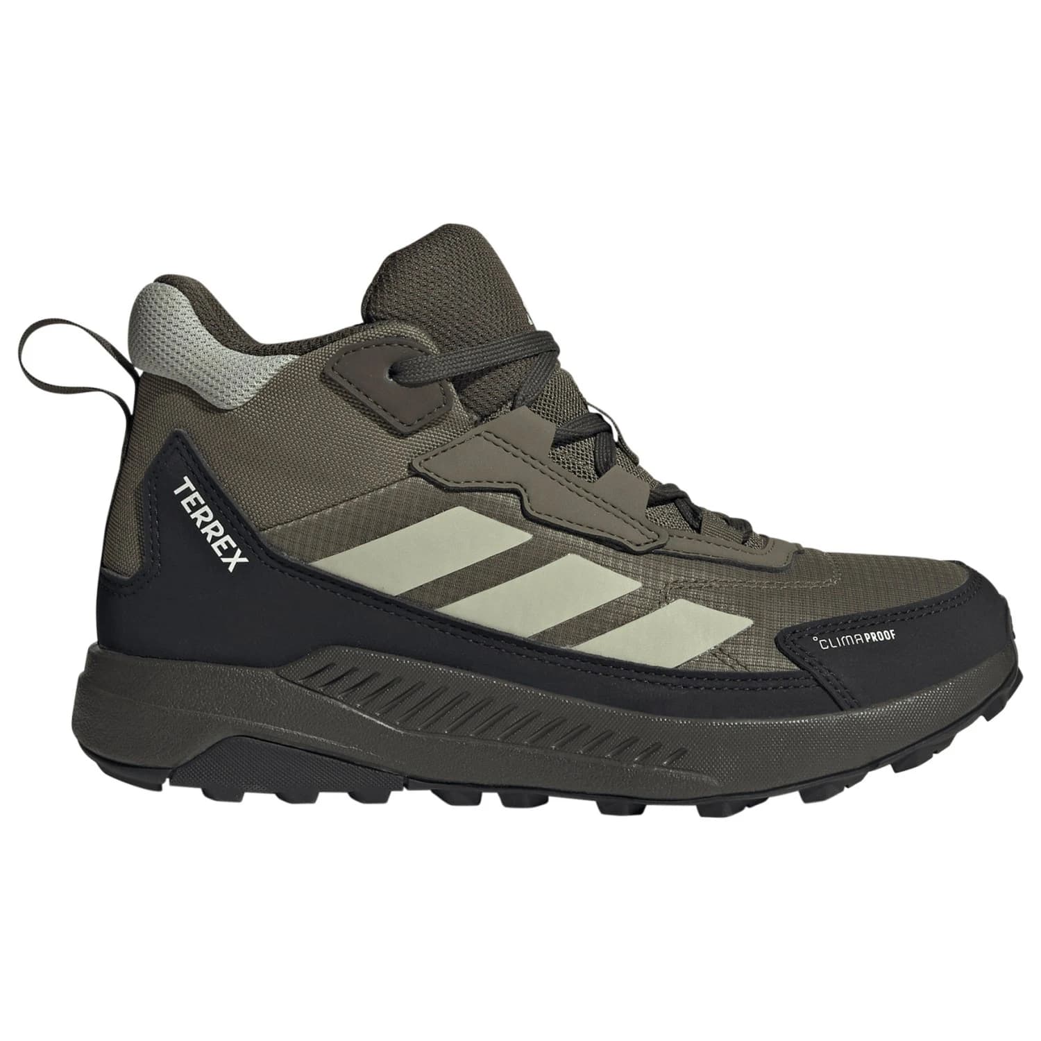 Детски туристически обувки adidas Terrex Kid's Anylander Mid ClimaProof Walking boots - Olive Strata / Halo Green / Shadow Olive