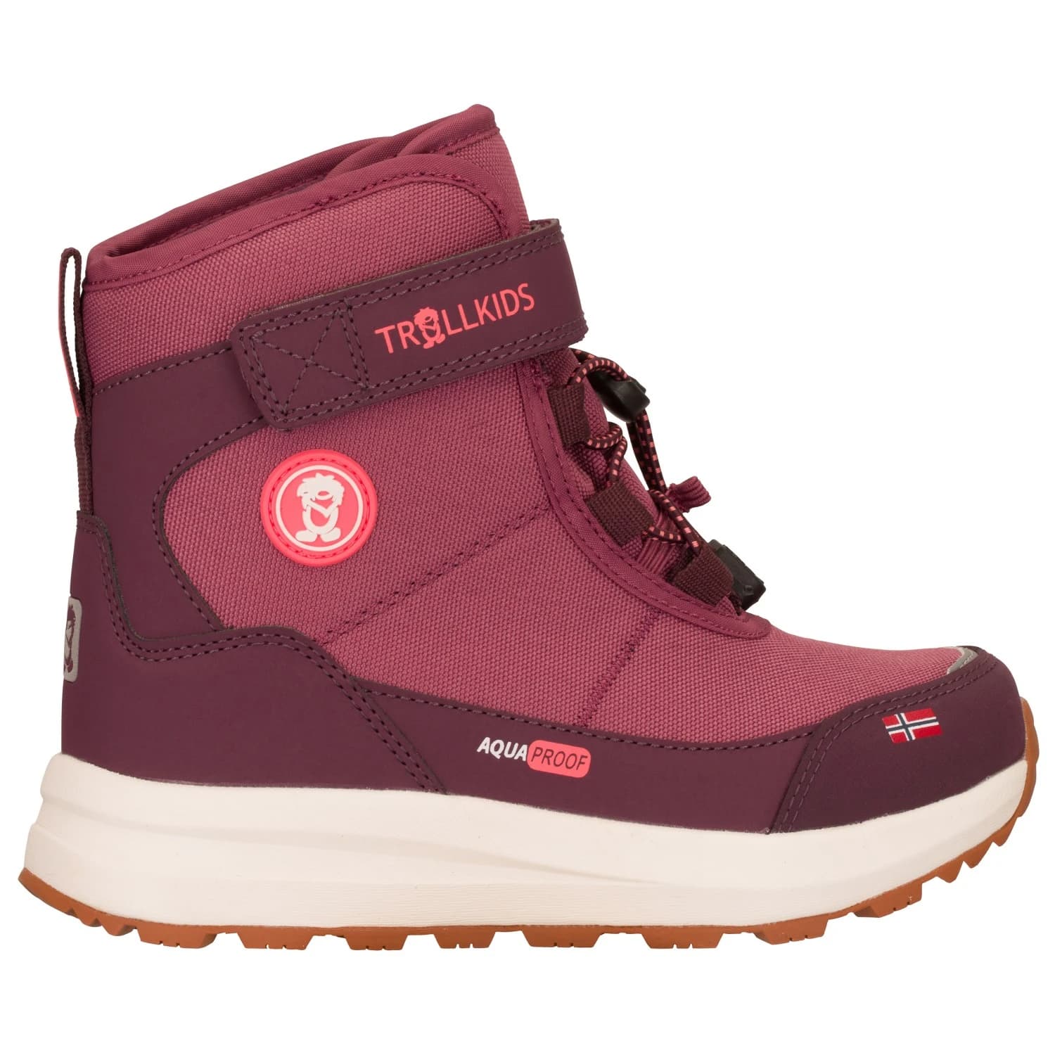 Детски зимни ботуши Trollkids Kid's Helgeland Anti Slip Winter Boots - Frozen Berry / Deep Ruby / Pink Salmon