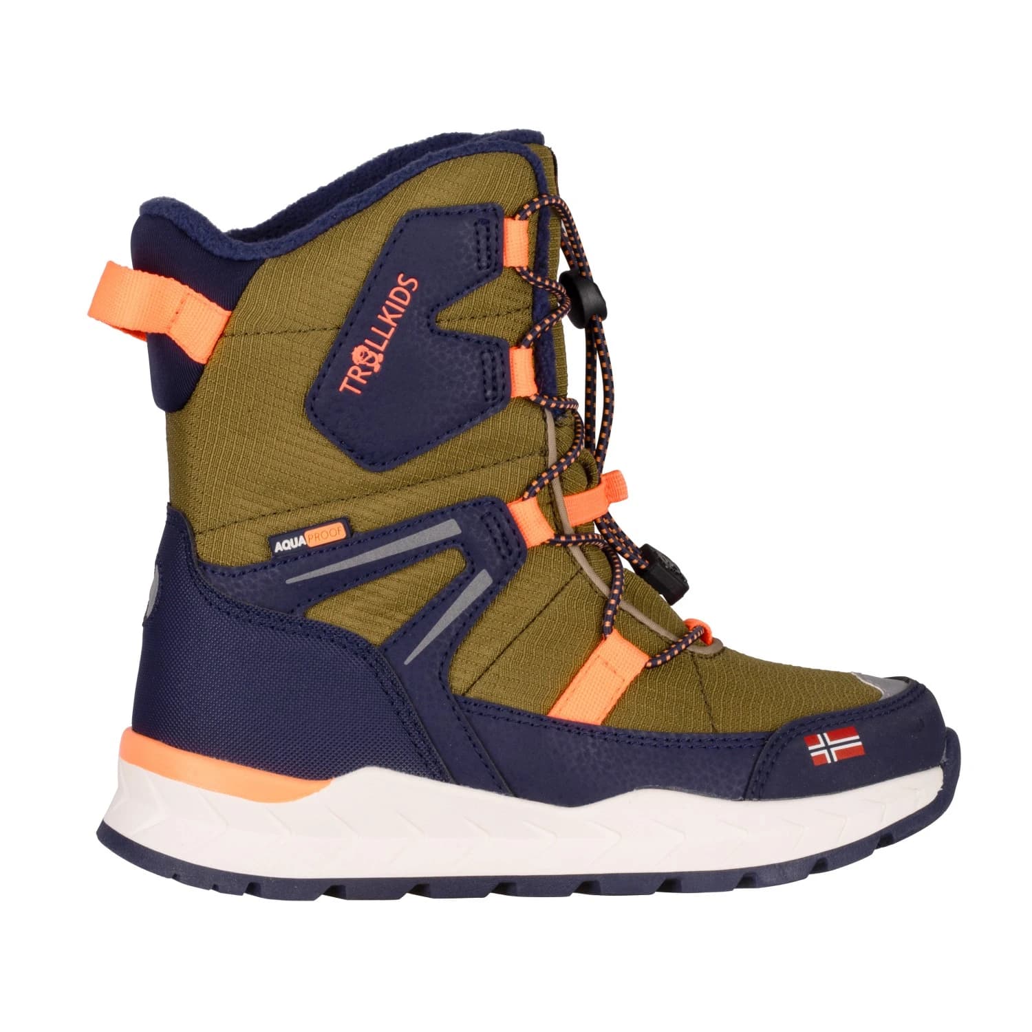 Детски зимни ботуши Trollkids Kid's Nordkapp Winter Boots XT Winter boots - Spruce Green / Navy / Vivid Orange