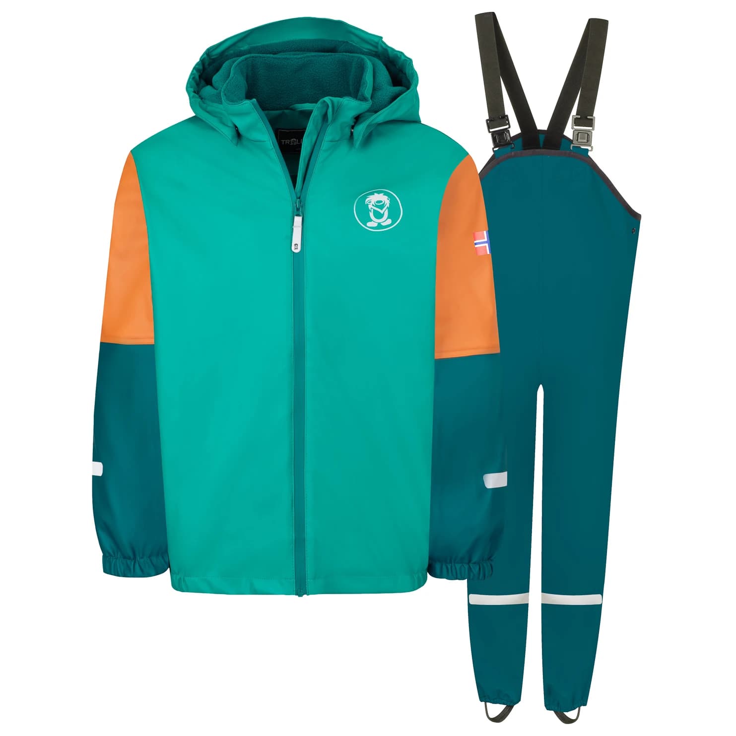 Детска грейка Trollkids Kid's Odda Winter Set Clothing set - Dark Cyan / Midnight Petrol