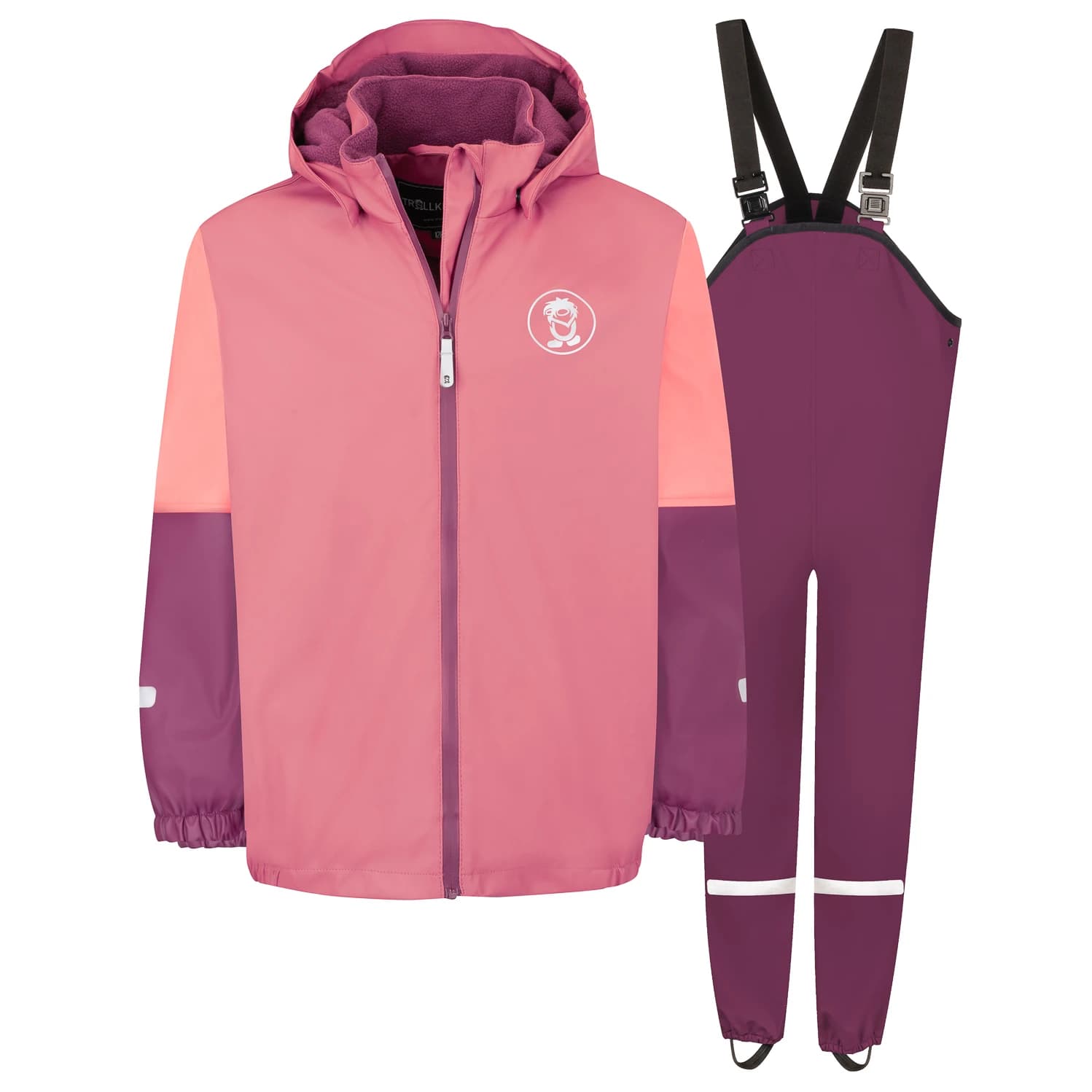 Детска грейка Trollkids Kid's Odda Winter Set Clothing set - Frozen Berry / Deep Ruby