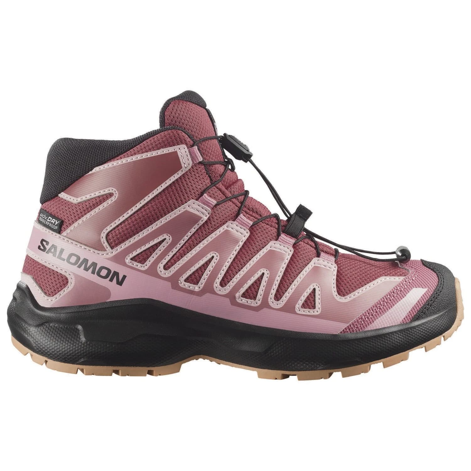 Детски туристически обувки Salomon Kid's XA Pro Mid Waterproof Walking boots - Nocturne / Dusky Orchid / Black