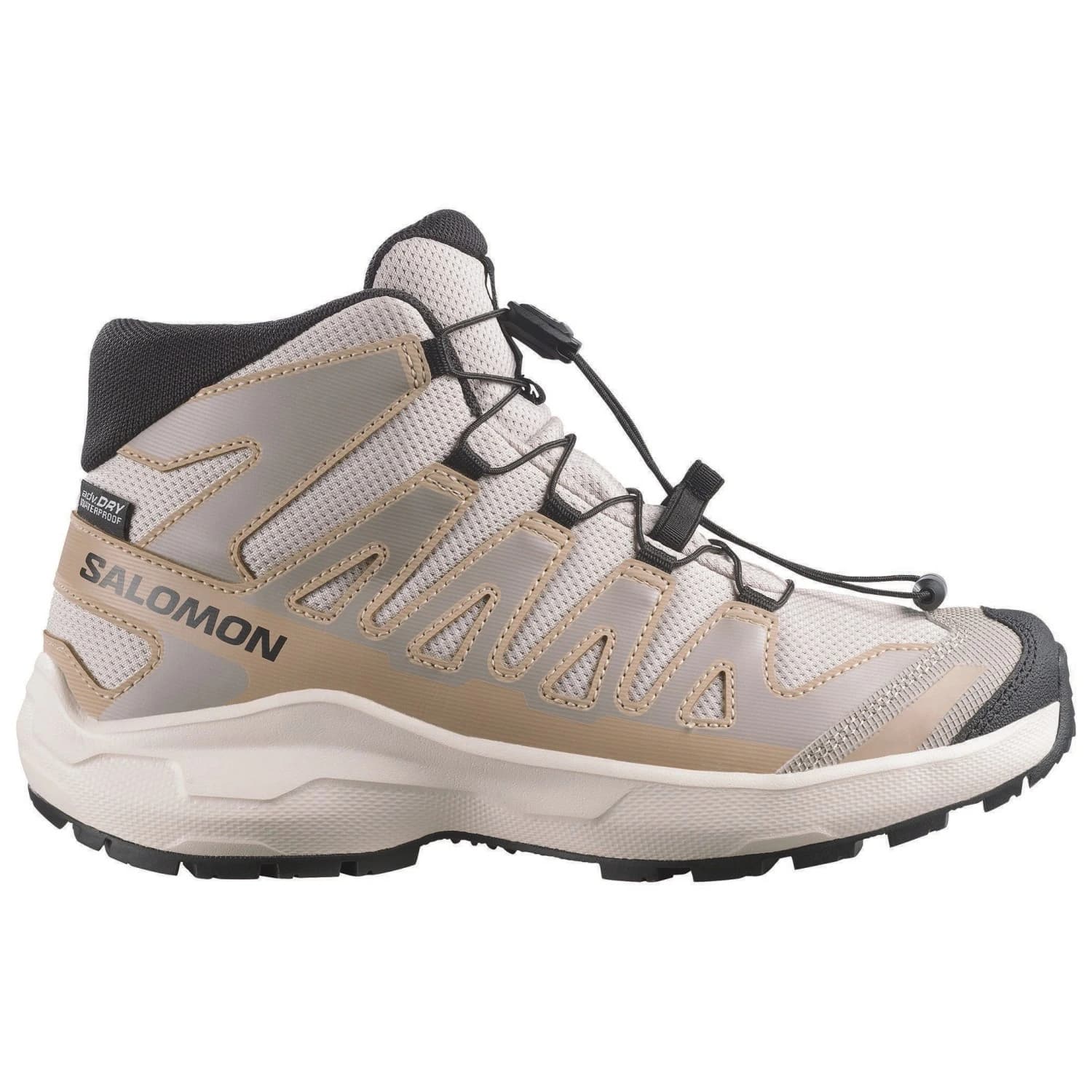 Детски туристически обувки Salomon Kid's XA Pro Mid Waterproof Walking boots - Silver Cloud / Vanilla Ice / White Pepper