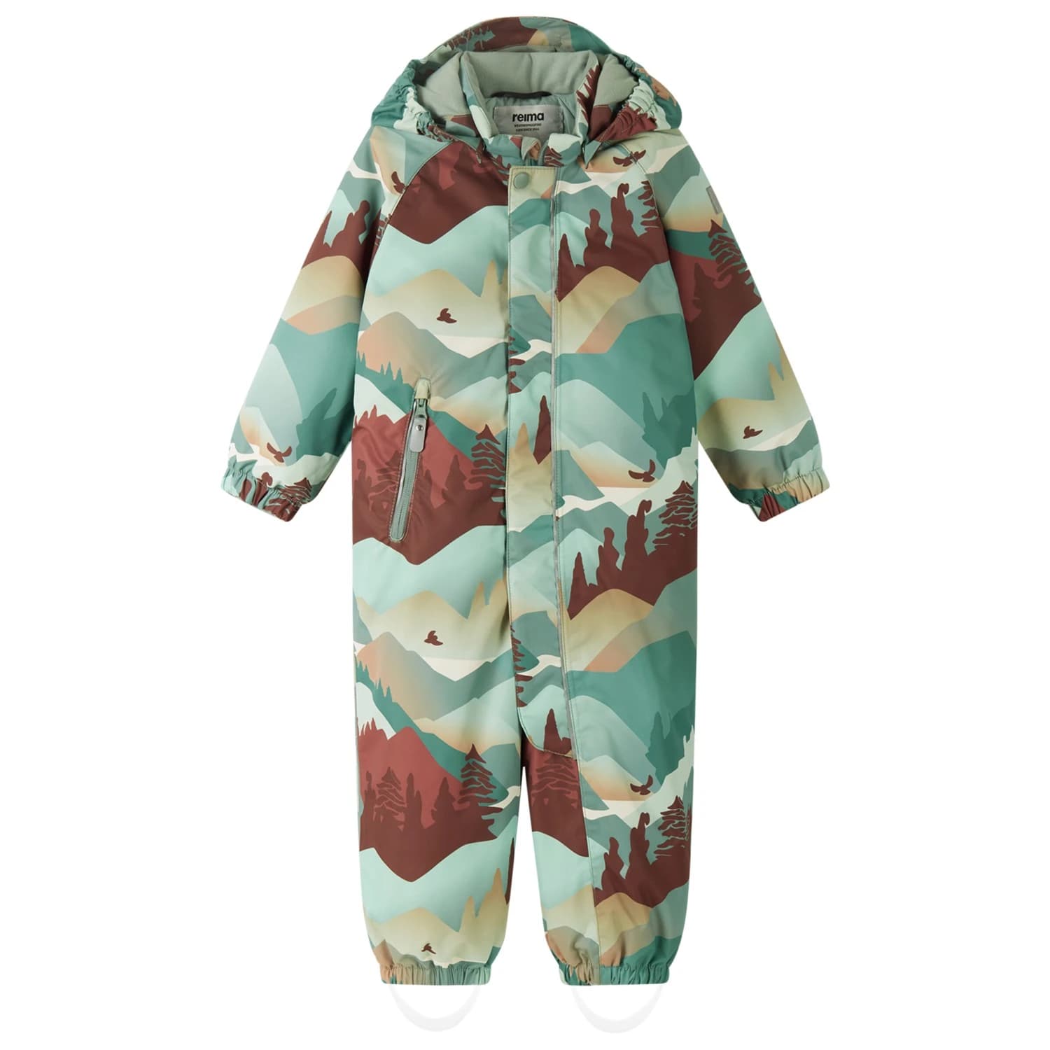 Детска грейка Reima Kid's Reimatec Winter Overall Puhuri Print Overall - Stone Green