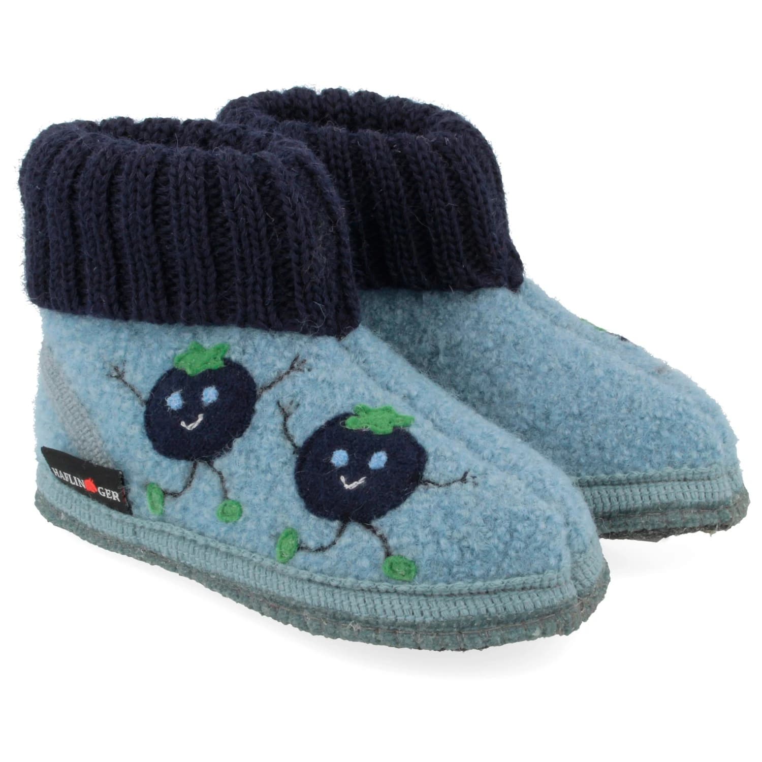 Детски пантофи Haflinger Kid's Hüttenschuh Blaubeere Slippers - Powder Blue