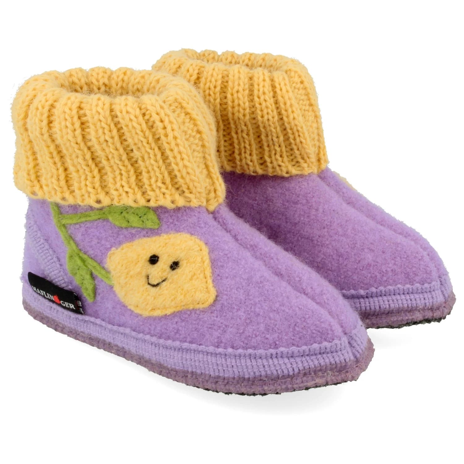 Детски пантофи Haflinger Kid's Hüttenschuh Zitrone Slippers - Orchid