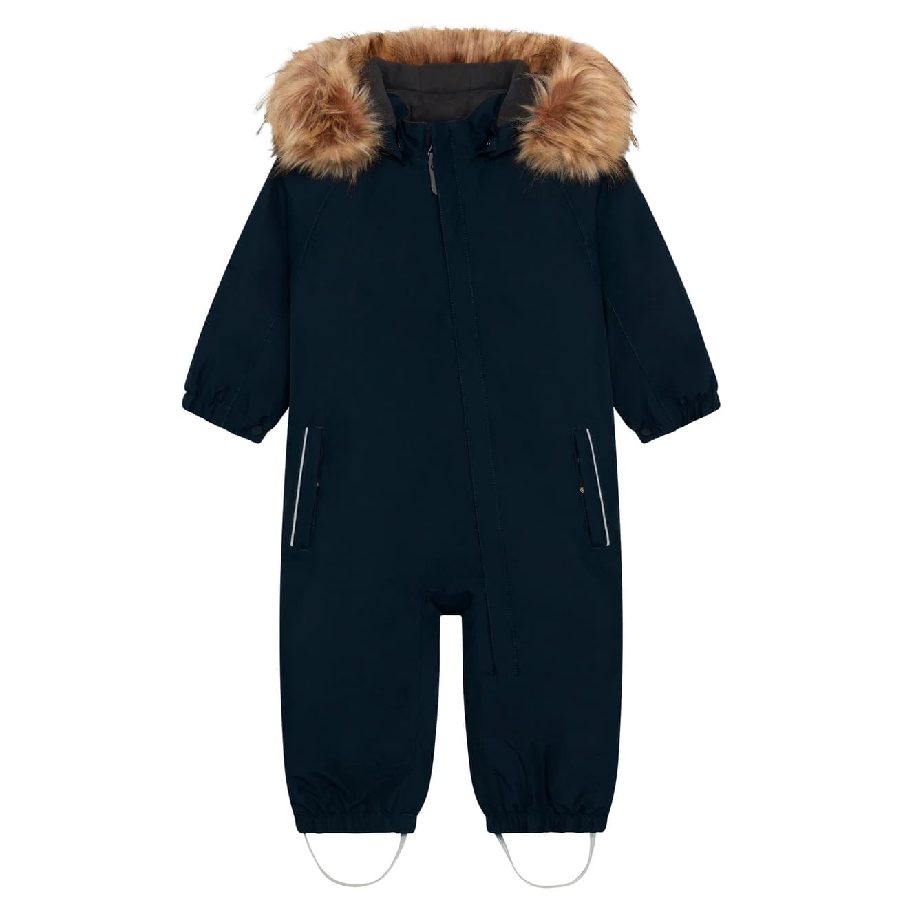 Детска грейка Color Kids Baby's Coverall with Fake Fur Overall - Total Eclipse
