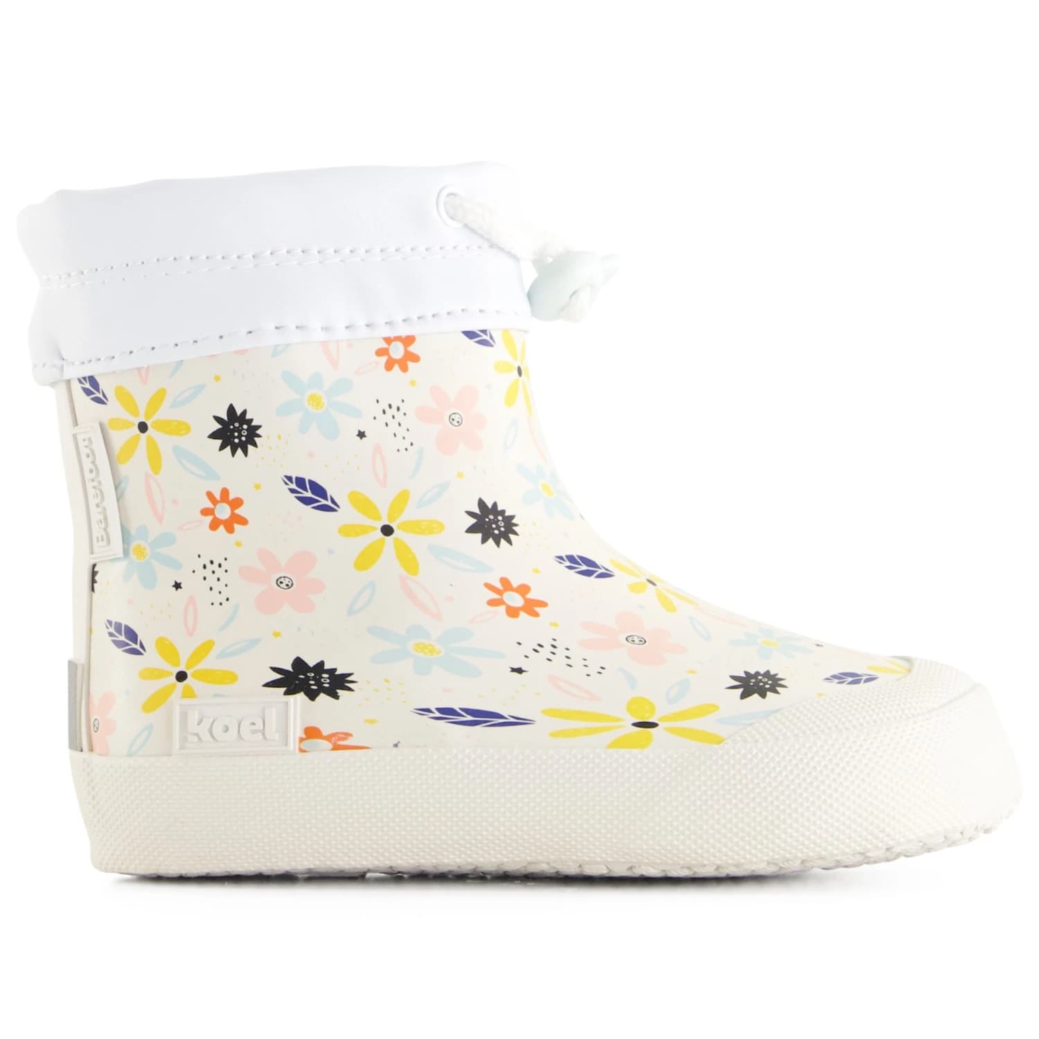 Детски обувки barefoot Koel Kid's Wellie Print Wool Barefoot shoes - Flowers White