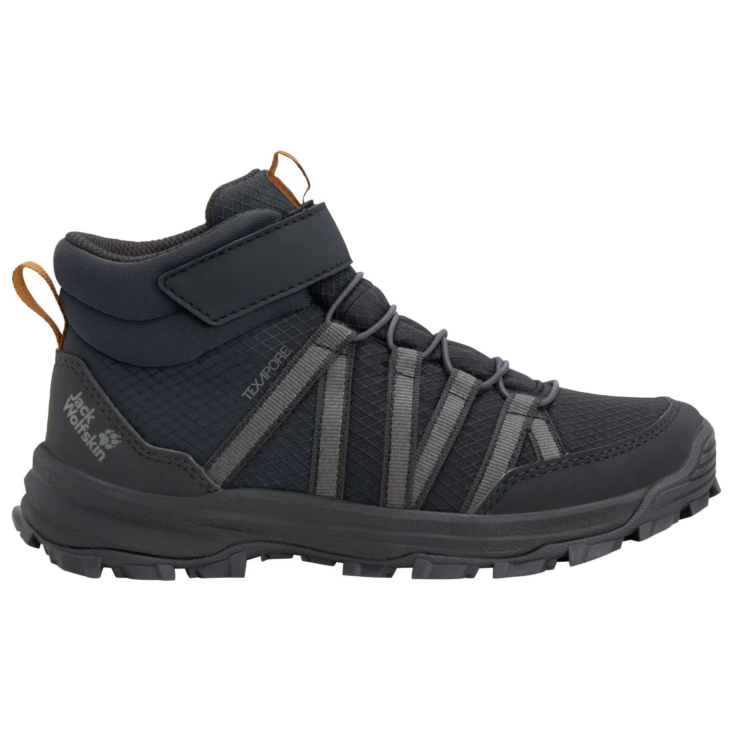 Детски туристически обувки Jack Wolfskin Kid's Wild Hike Texapore Mid VC Walking boots - Phantom