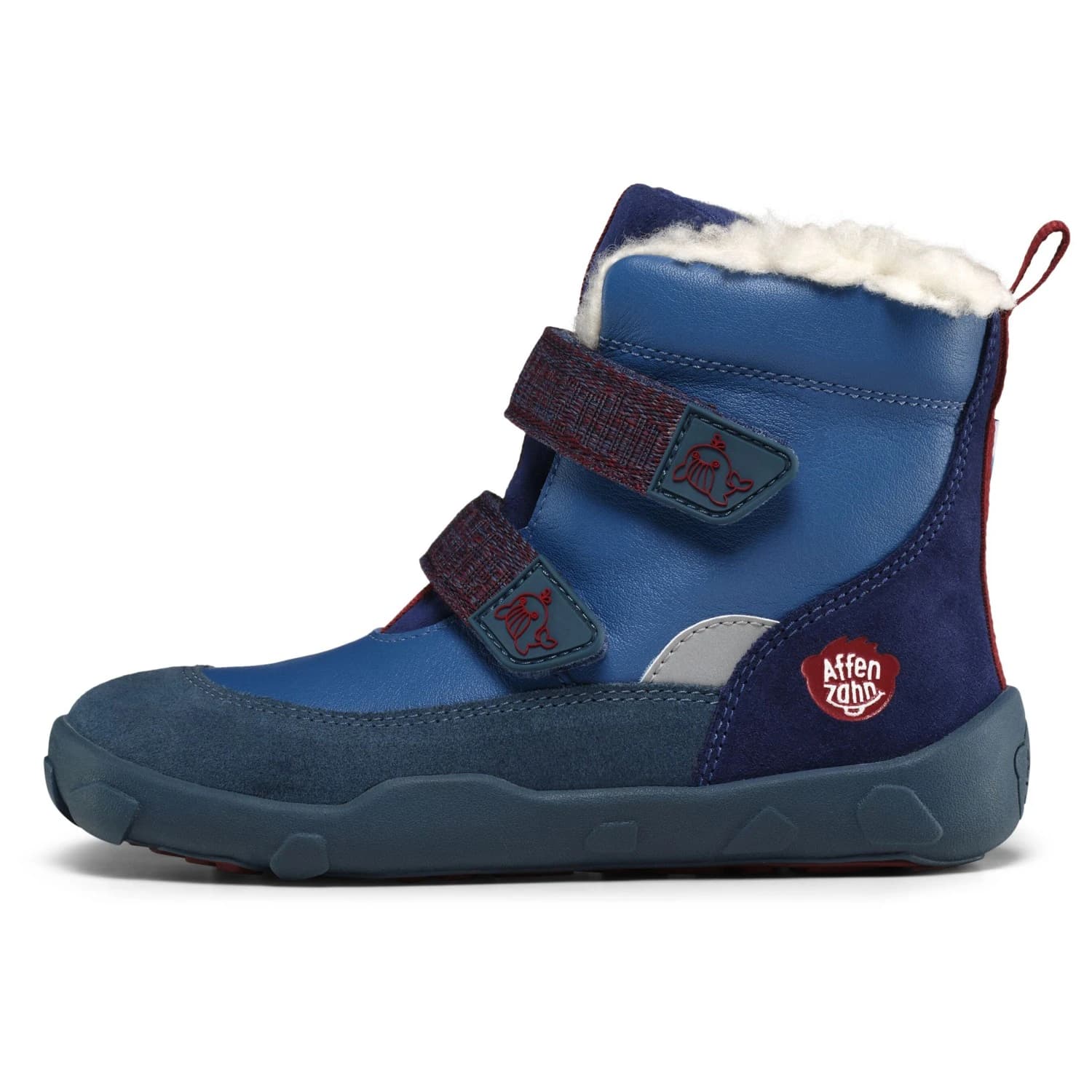 Детски зимни ботуши Affenzahn Kid's Winterstiefel Leder Winty Winter boots - Whale / Blue / Grey