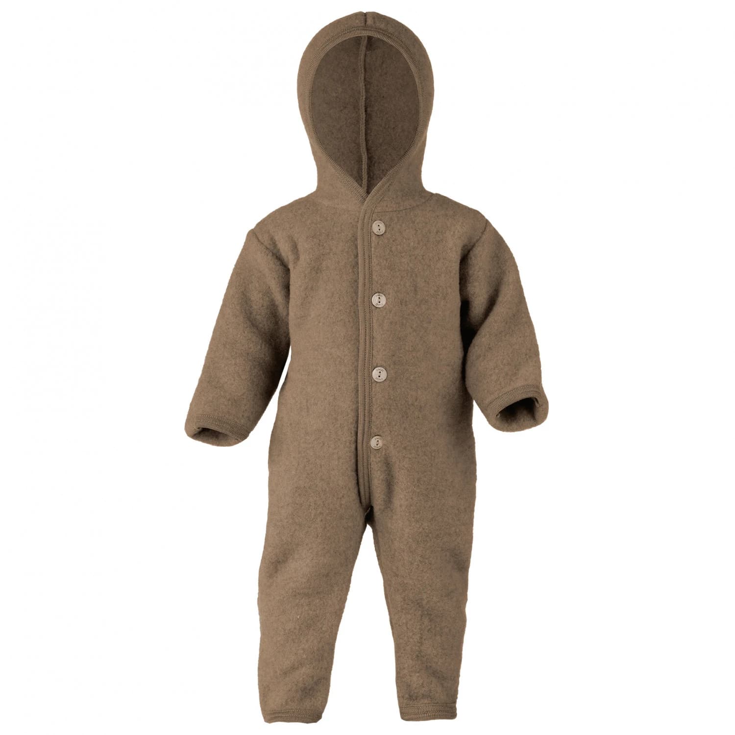 Цял костюм Engel Baby Hooded Overall Overall - Walnuss Melange